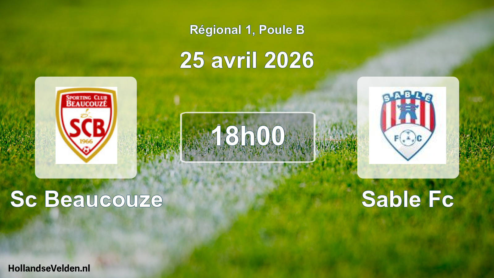 Geplande wedstrijd: Sc Beaucouze - Sable Fc (25 avril 2026)