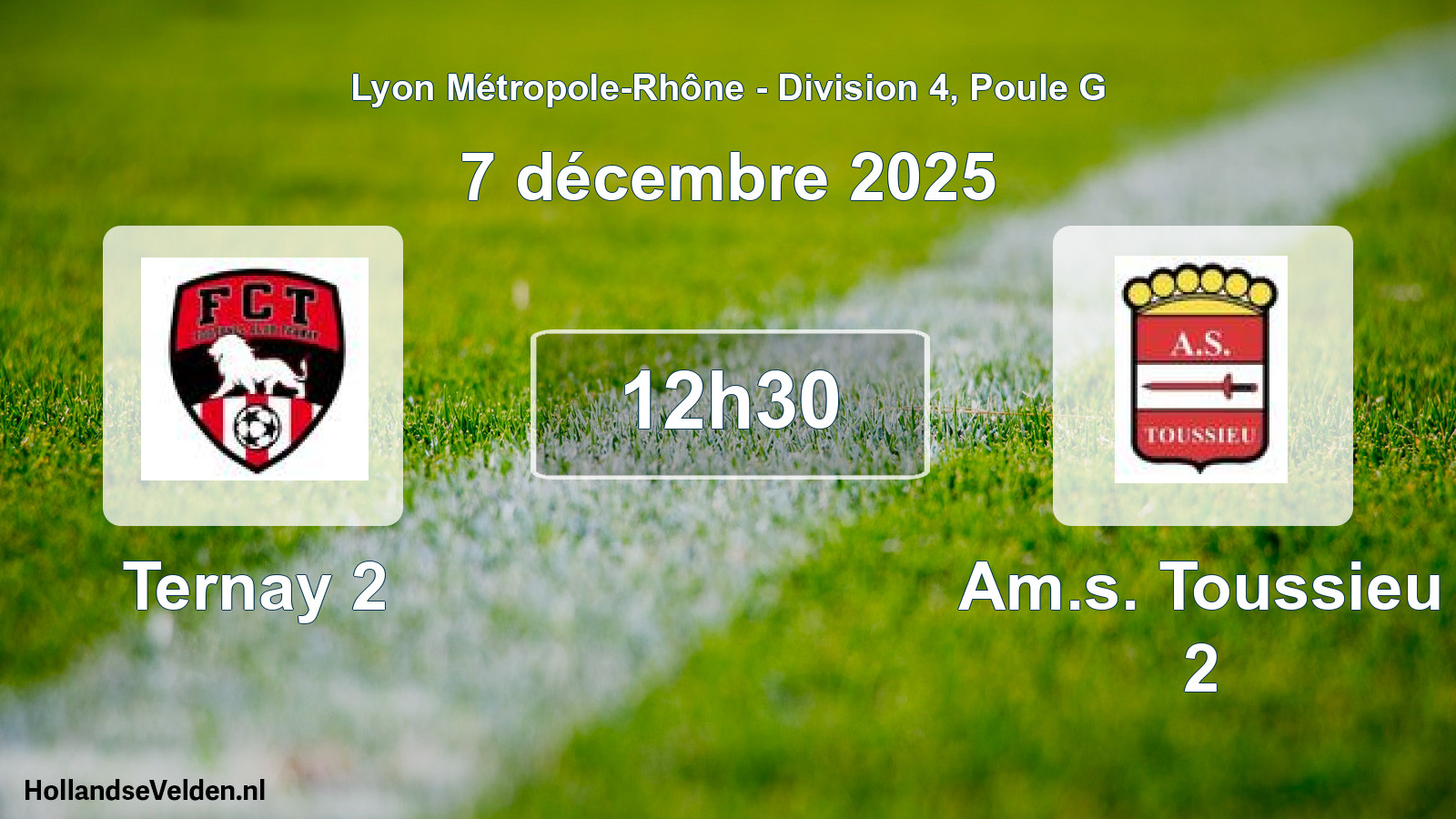 Geplande wedstrijd: Ternay 2 - Am.s. Toussieu 2 (7 december 2025)