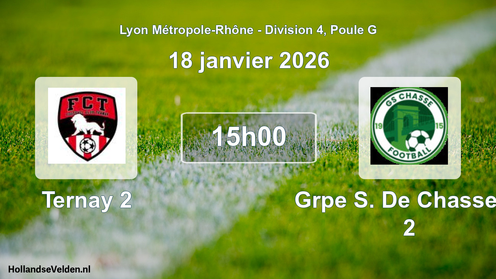 Geplande wedstrijd: Ternay 2 - Grpe S. De Chasse S/ 2 (18 januari 2026)