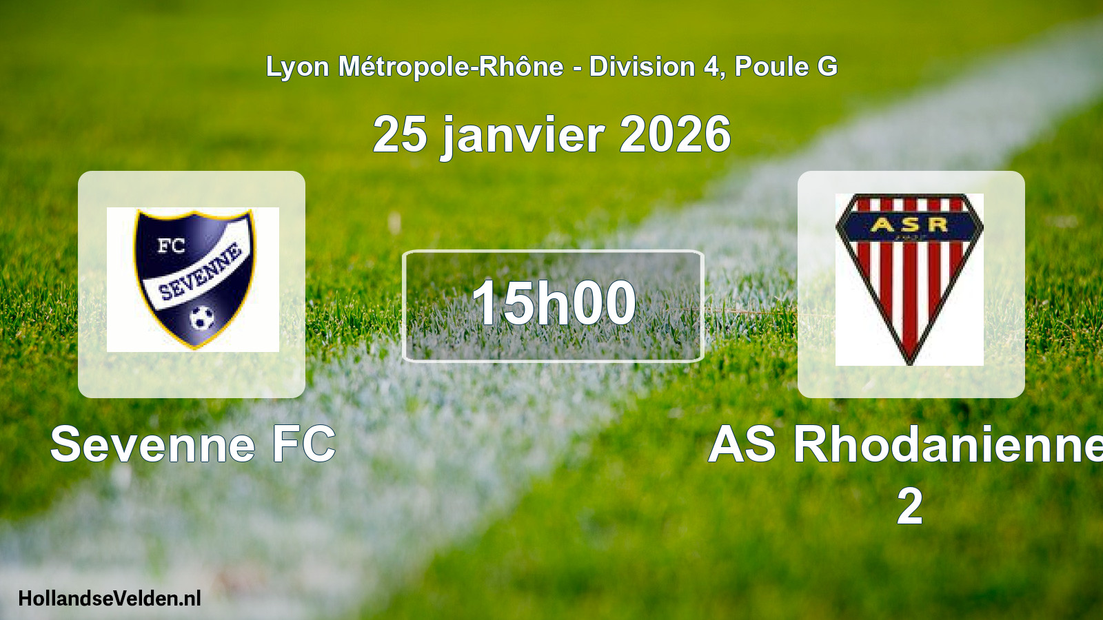 Scheduled Match: Sevenne FC - AS Rhodanienne 2 (25 January 2026)