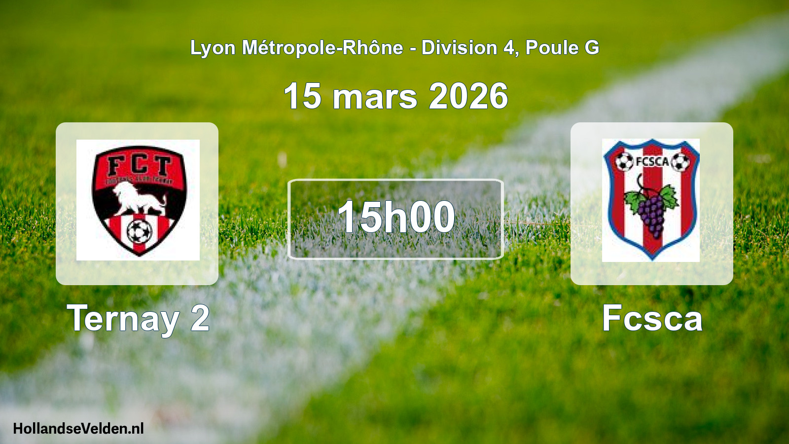 Geplande wedstrijd: Ternay 2 - Fcsca (15 maart 2026)