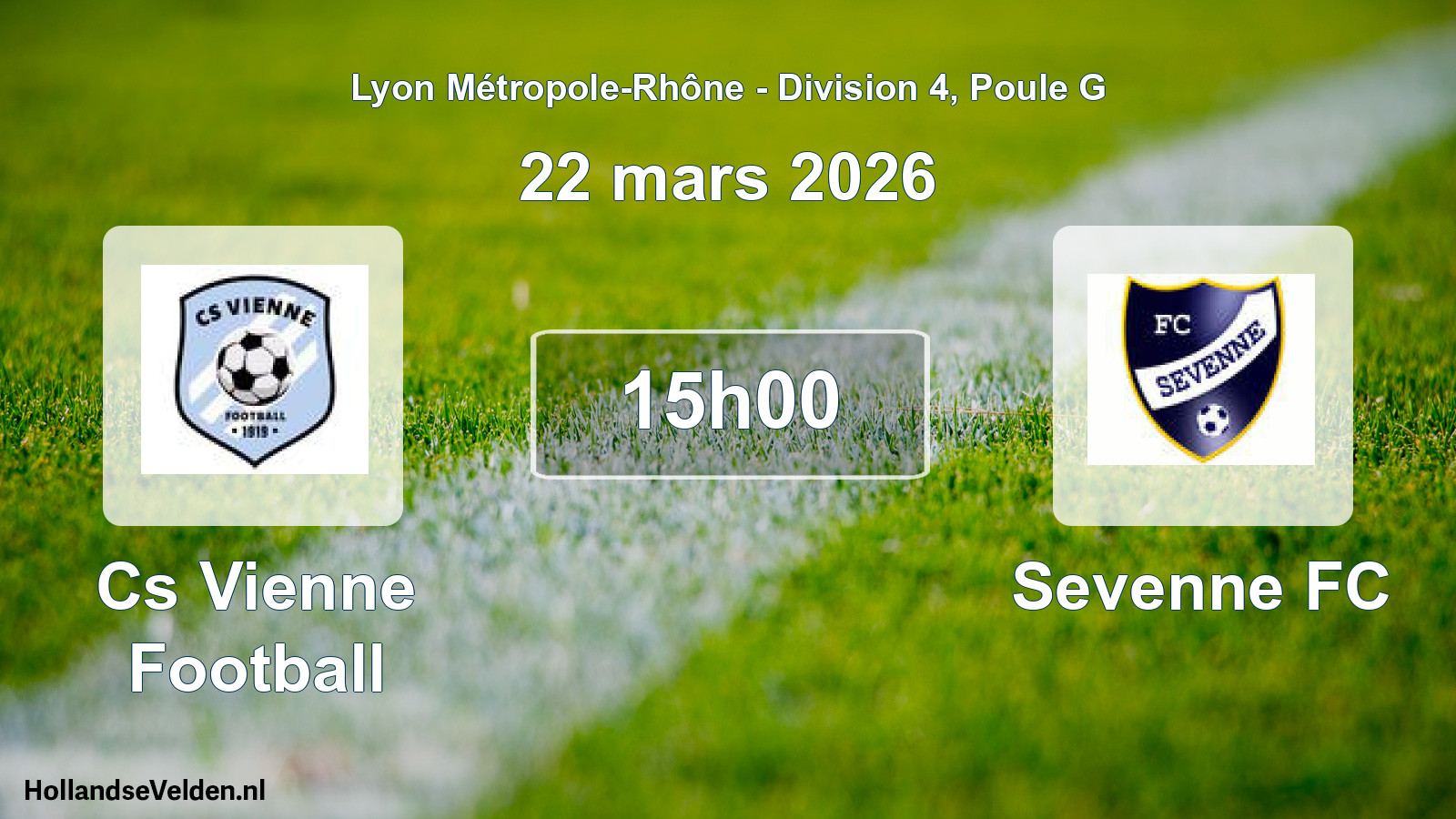 Geplande wedstrijd: Cs Vienne Football - Sevenne FC (22 maart 2026)