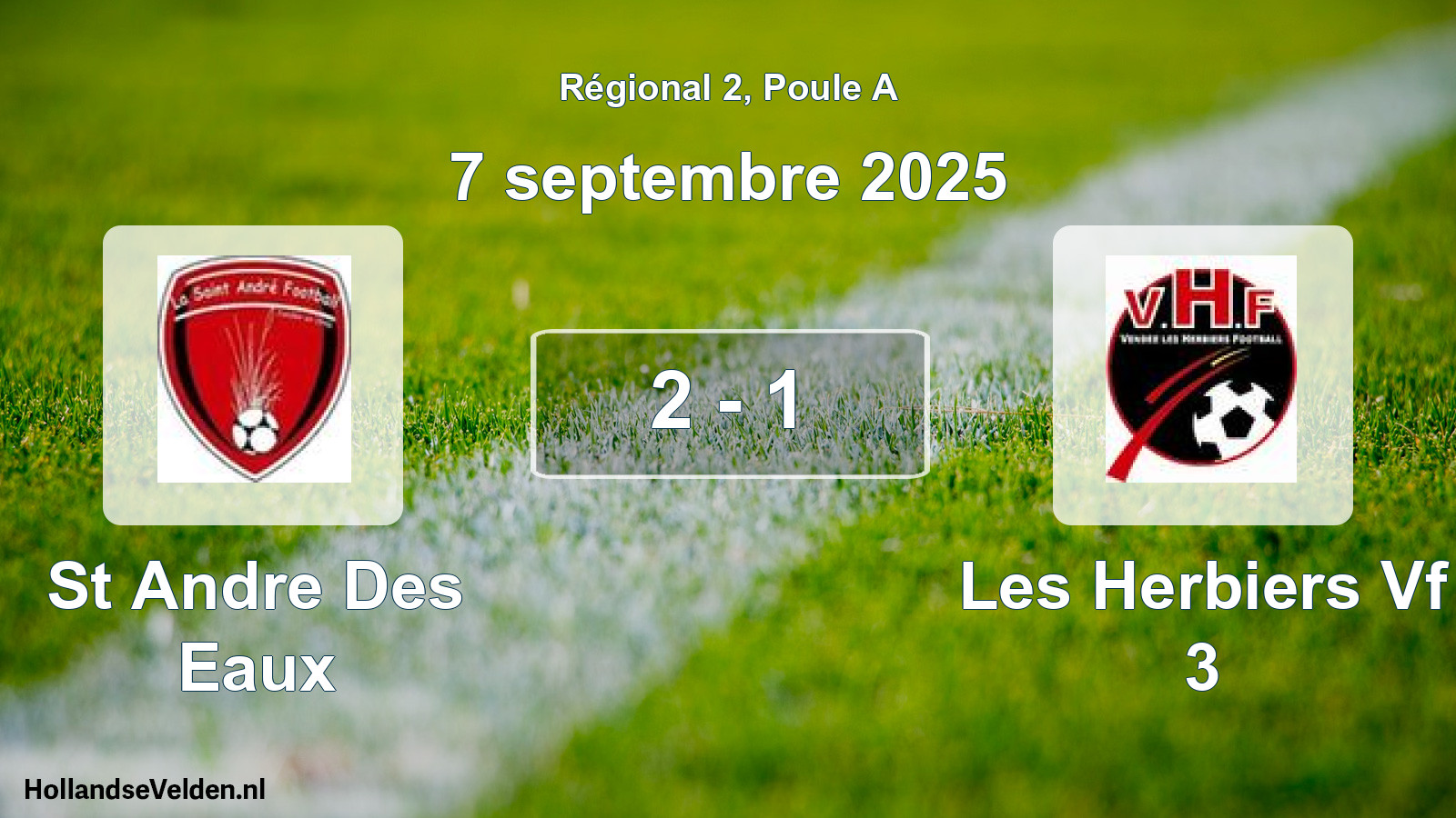 Total number of matches played: St Andre Des Eaux - Les Herbiers Vf 3 2 - 1 (7 September 2025)