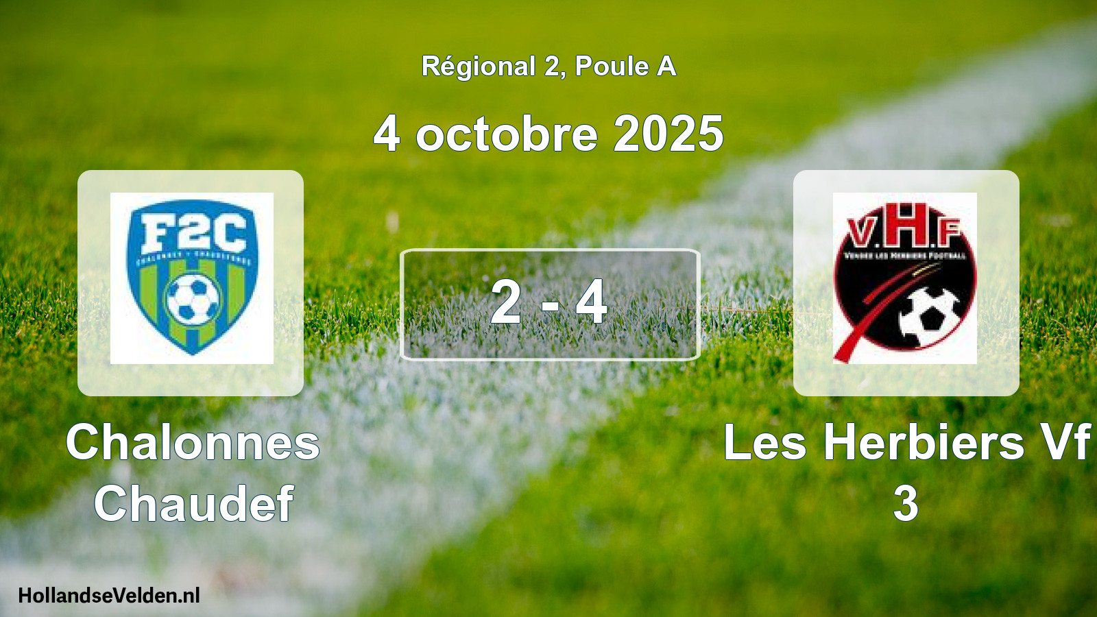 Total number of matches played: Chalonnes Chaudef - Les Herbiers Vf 3 2 - 4 (4 October 2025)