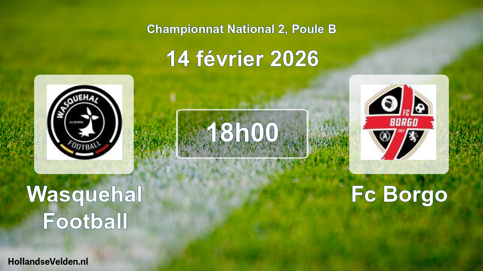 Geplande wedstrijd: Wasquehal Football - Fc Borgo (14 février 2026)