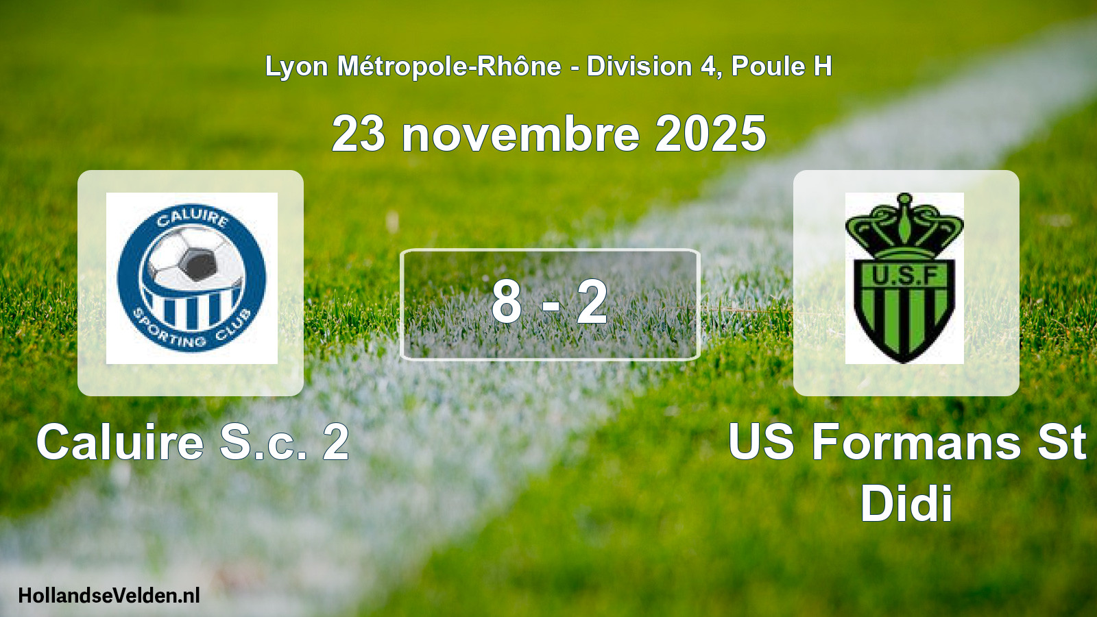 Gespeelde wedstrijd: Caluire S.c. 2 - US Formans St Didi 8 - 2 (23 november 2025)