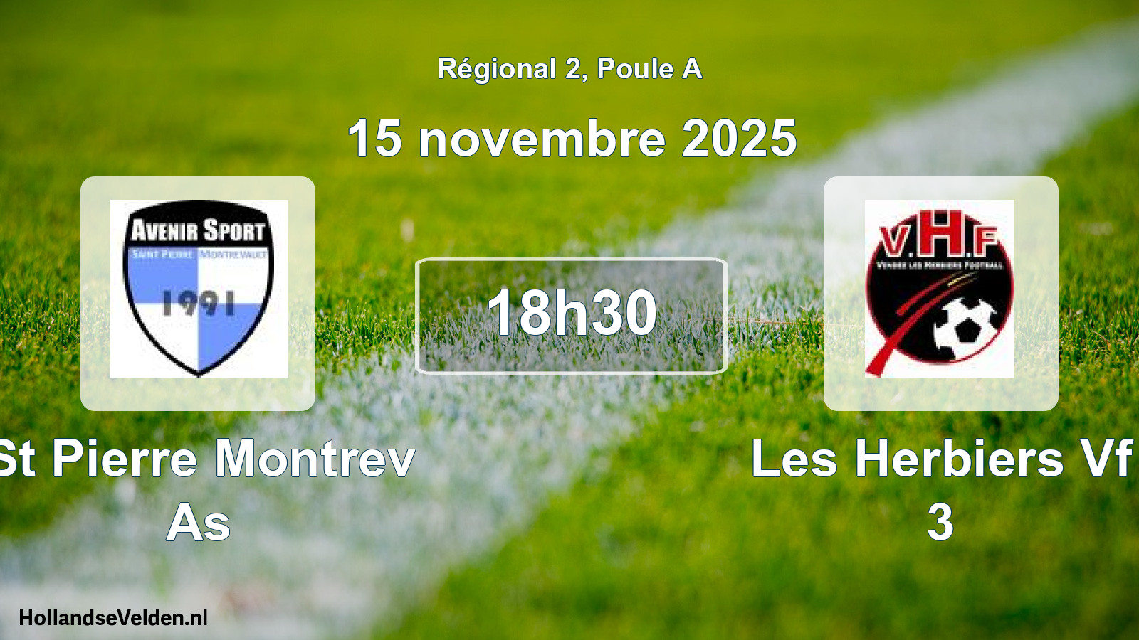 Scheduled Match: St Pierre Montrev As - Les Herbiers Vf 3 (15 November 2025)