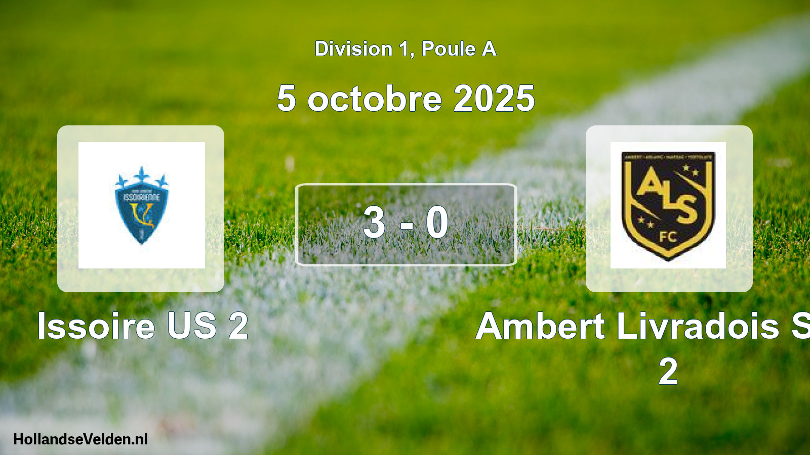 Total number of matches played: Issoire US 2 - Ambert Livradois Sud 2 3 - 0 (5 October 2025)
