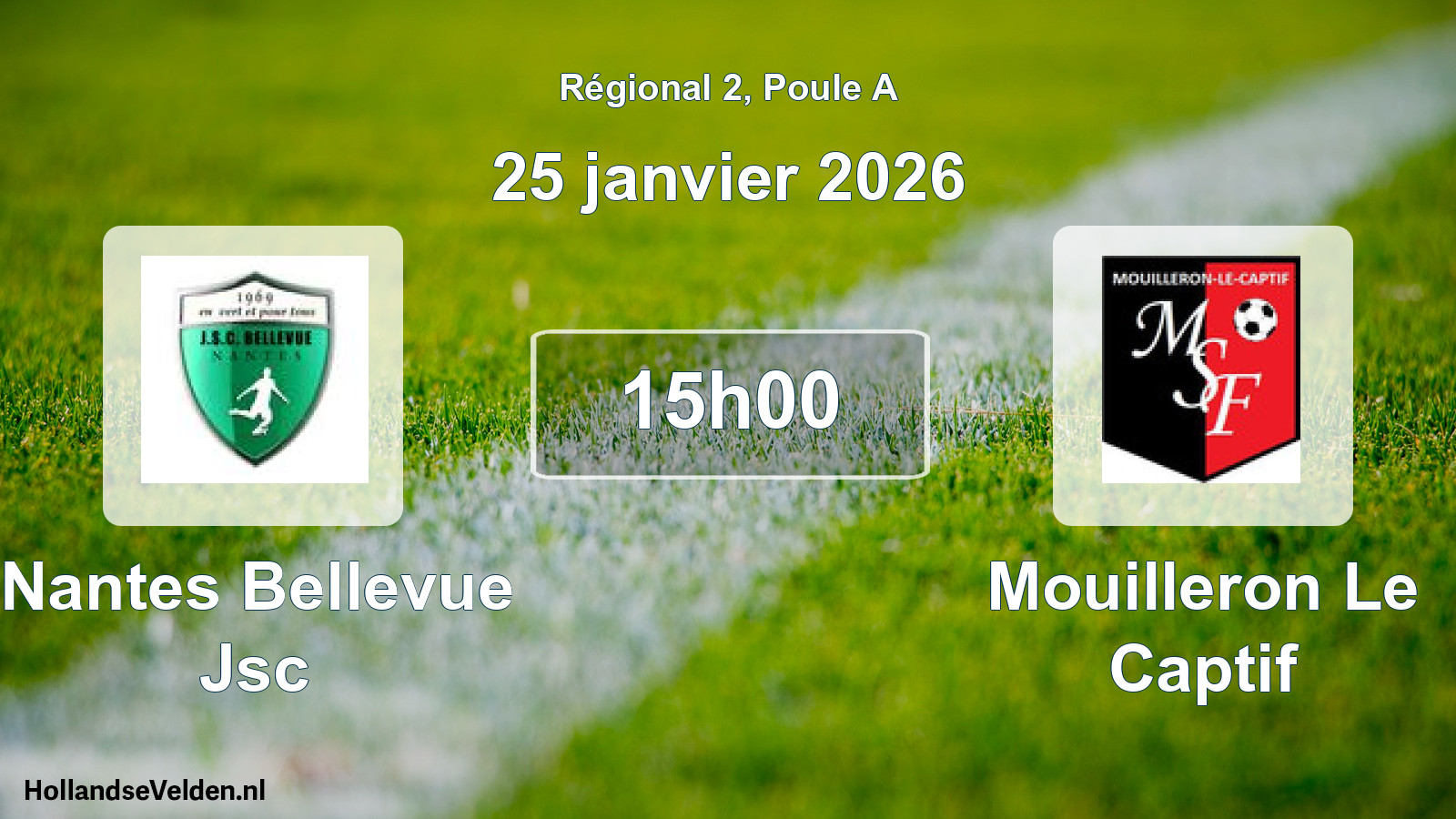 Geplande wedstrijd: Nantes Bellevue Jsc - Mouilleron Le Captif (25 januari 2026)