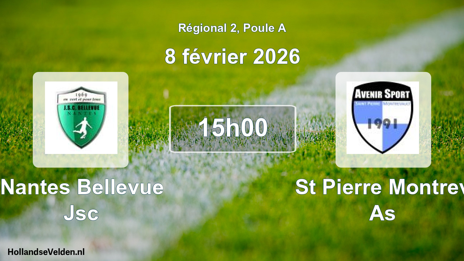 Geplande wedstrijd: Nantes Bellevue Jsc - St Pierre Montrev As (8 février 2026)