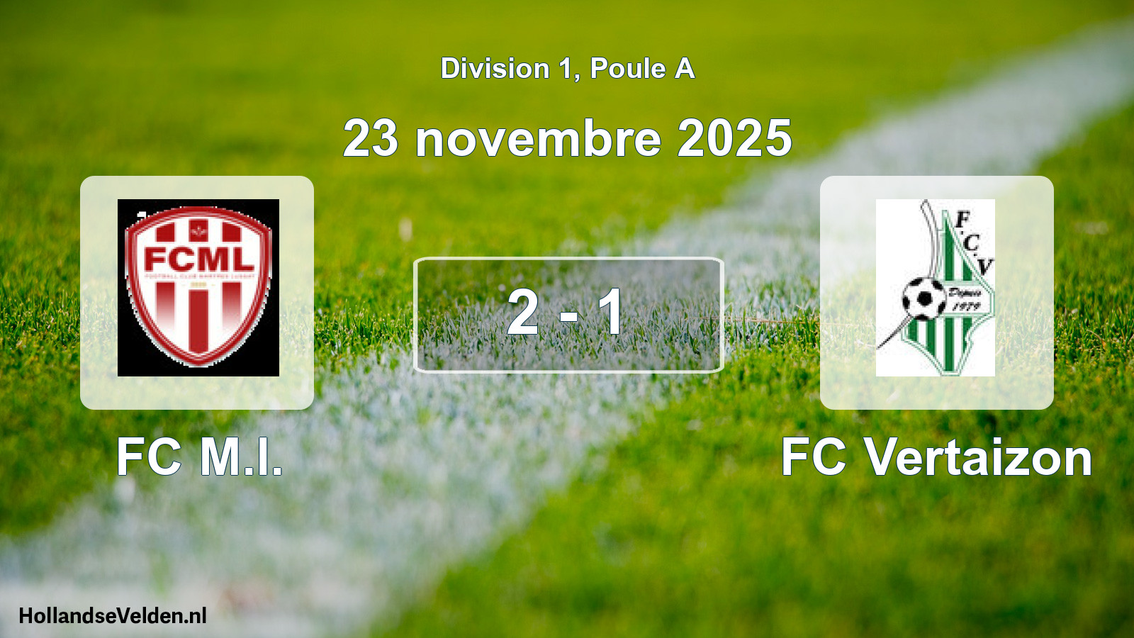 Match joué: FC M.l. - FC Vertaizon 2 - 1 (23 novembre 2025)