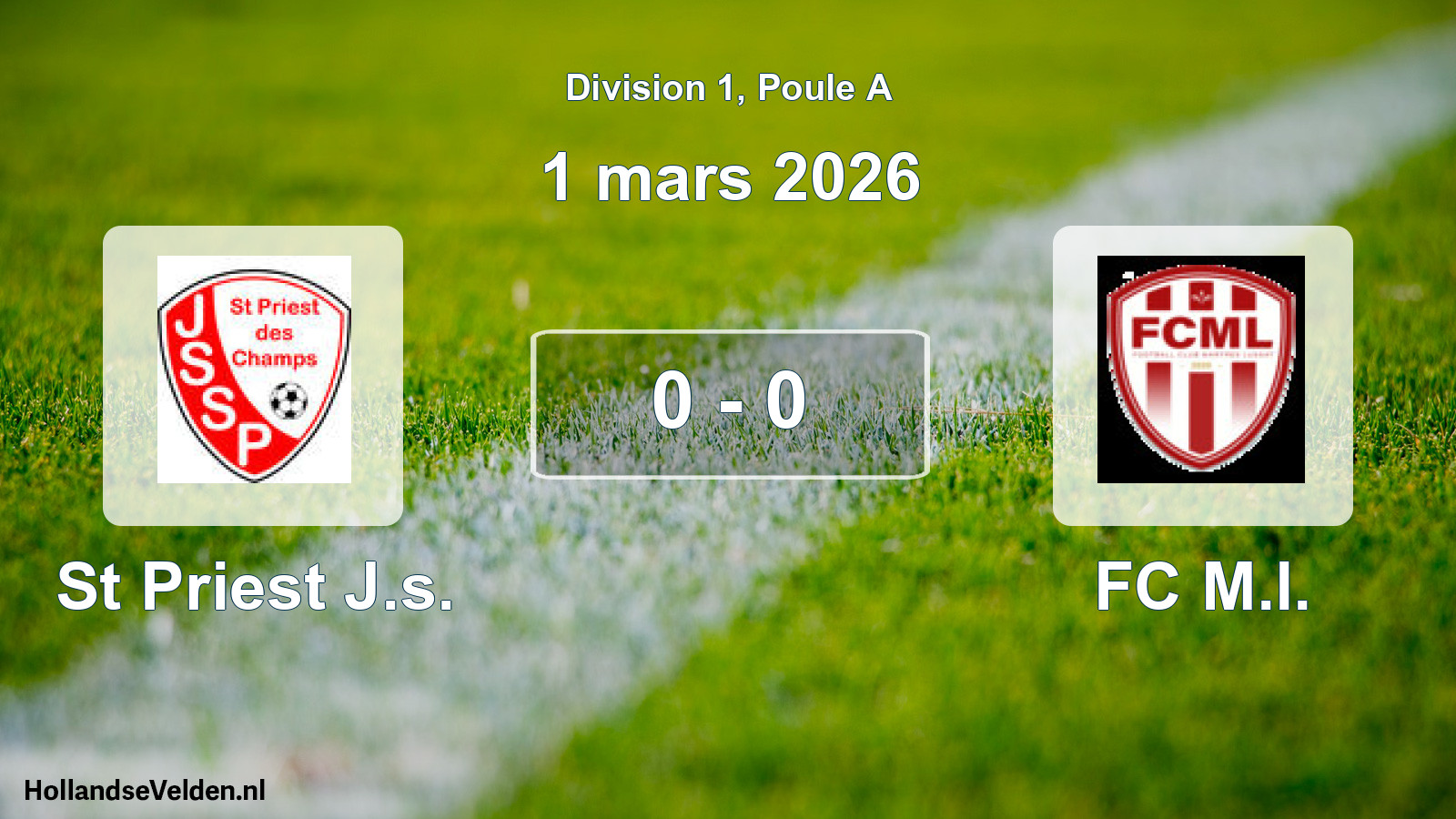 Match joué: St Priest J.s. - FC M.l. 0 - 0 (1 mars 2026)