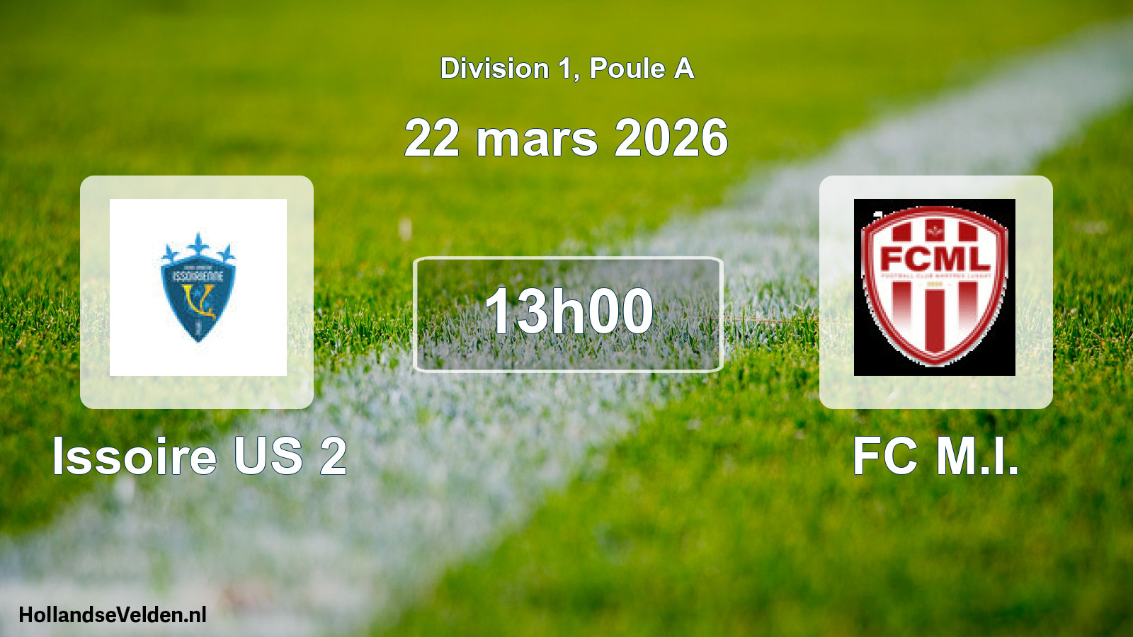 Geplande wedstrijd: Issoire US 2 - FC M.l. (22 maart 2026)