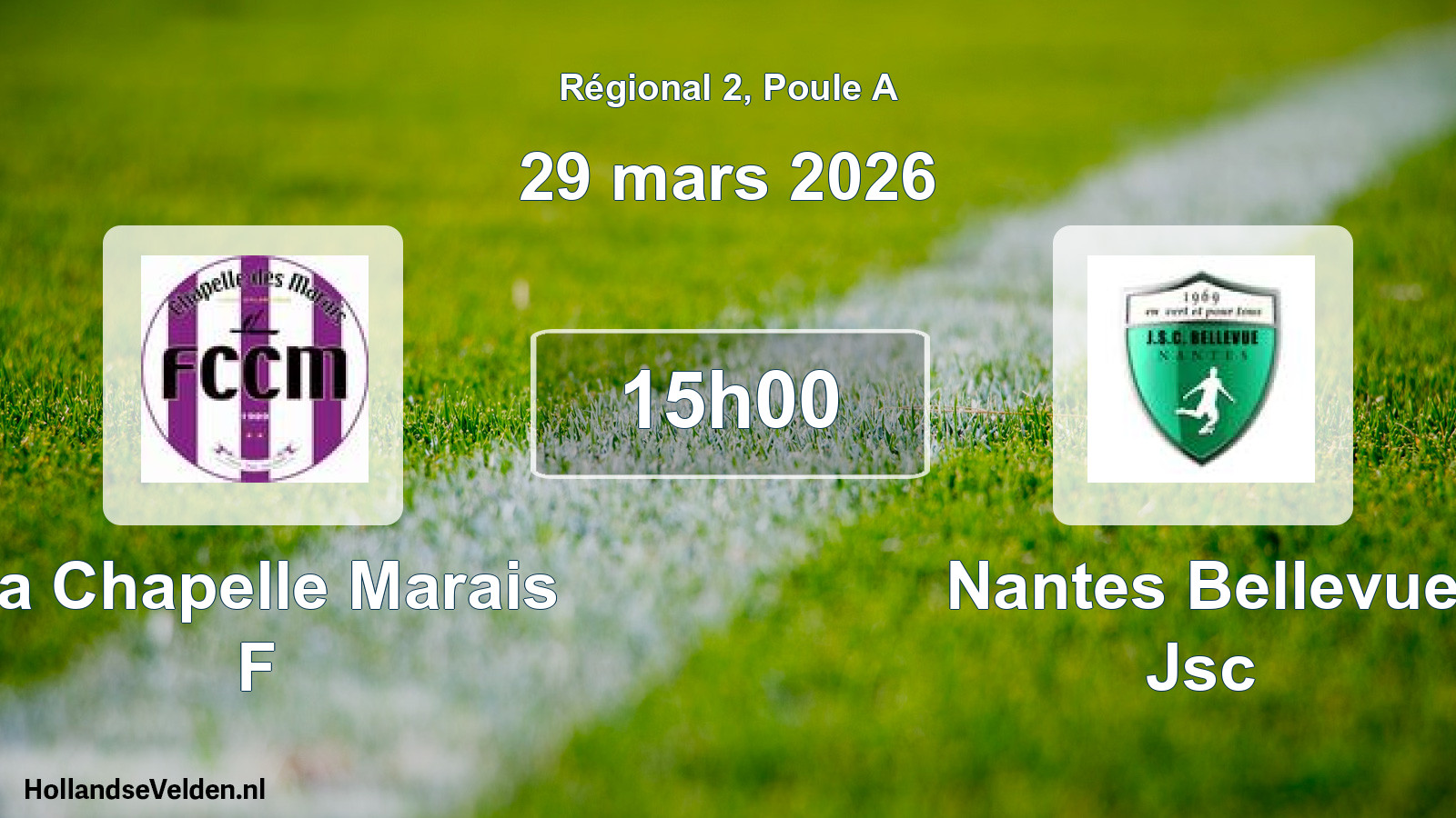 Scheduled Match: La Chapelle Marais F - Nantes Bellevue Jsc (29 March 2026)