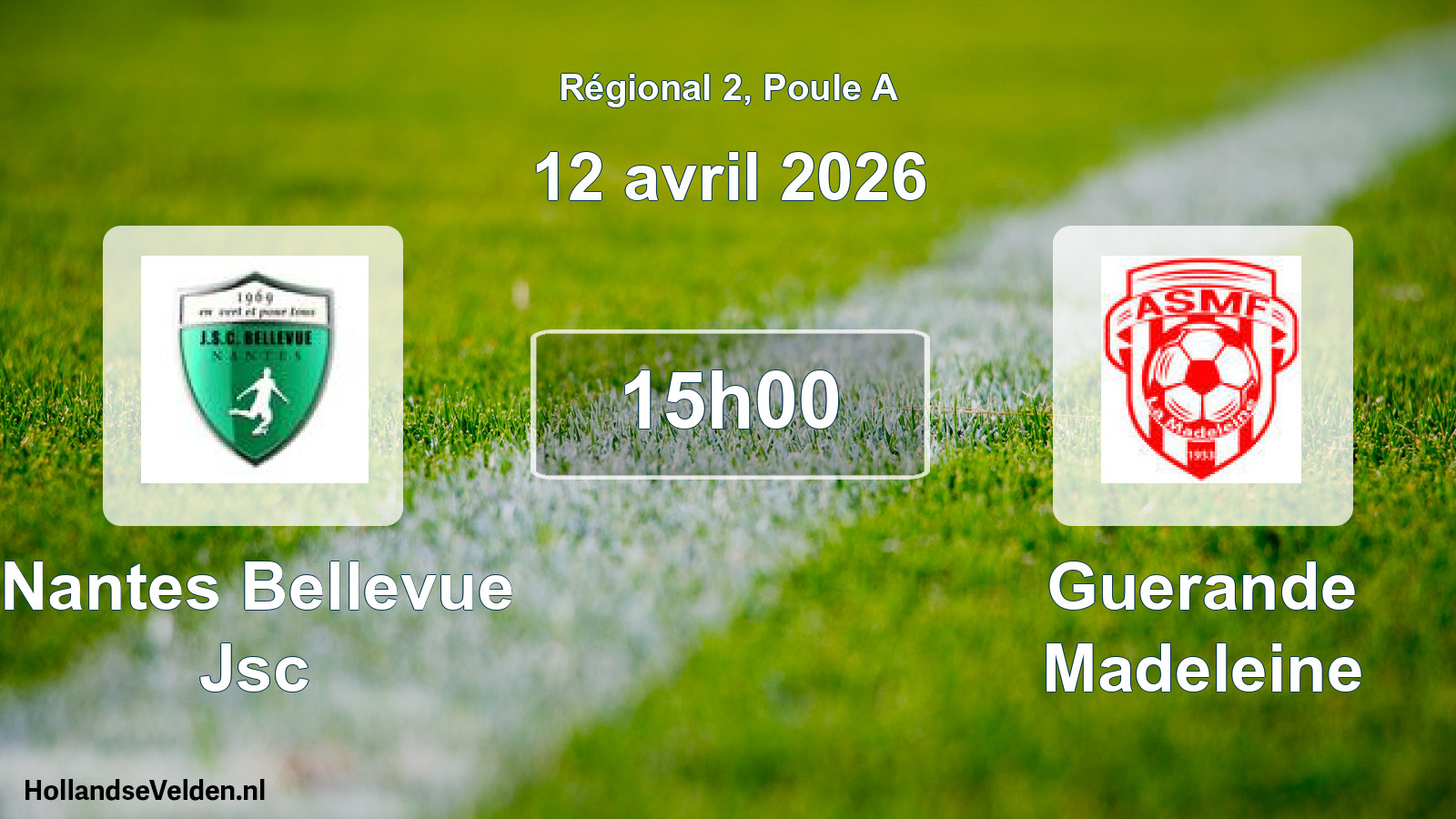 Scheduled Match: Nantes Bellevue Jsc - Guerande Madeleine (12 April 2026)