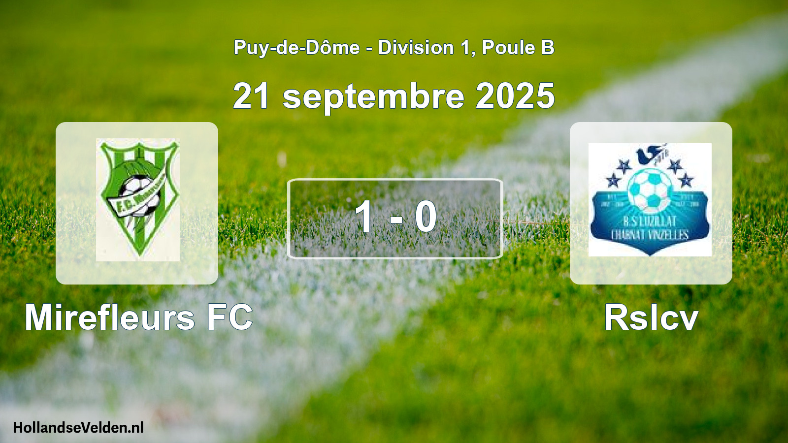 Gespeelde wedstrijd: Mirefleurs FC - Rslcv 1 - 0 (21 september 2025)