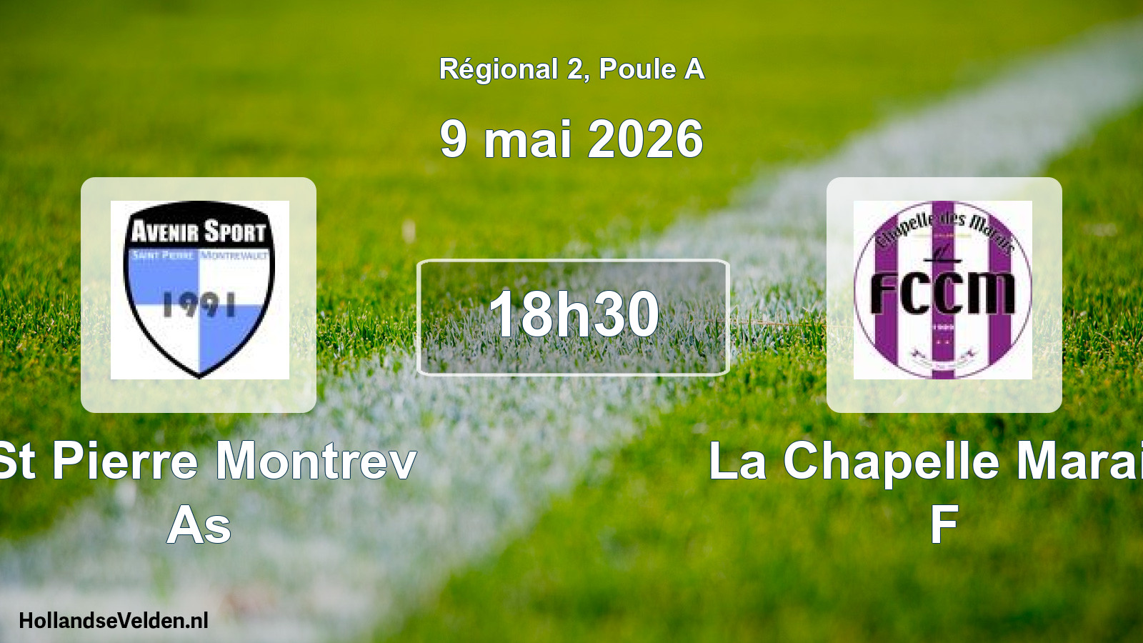 Scheduled Match: St Pierre Montrev As - La Chapelle Marais F (9 May 2026)