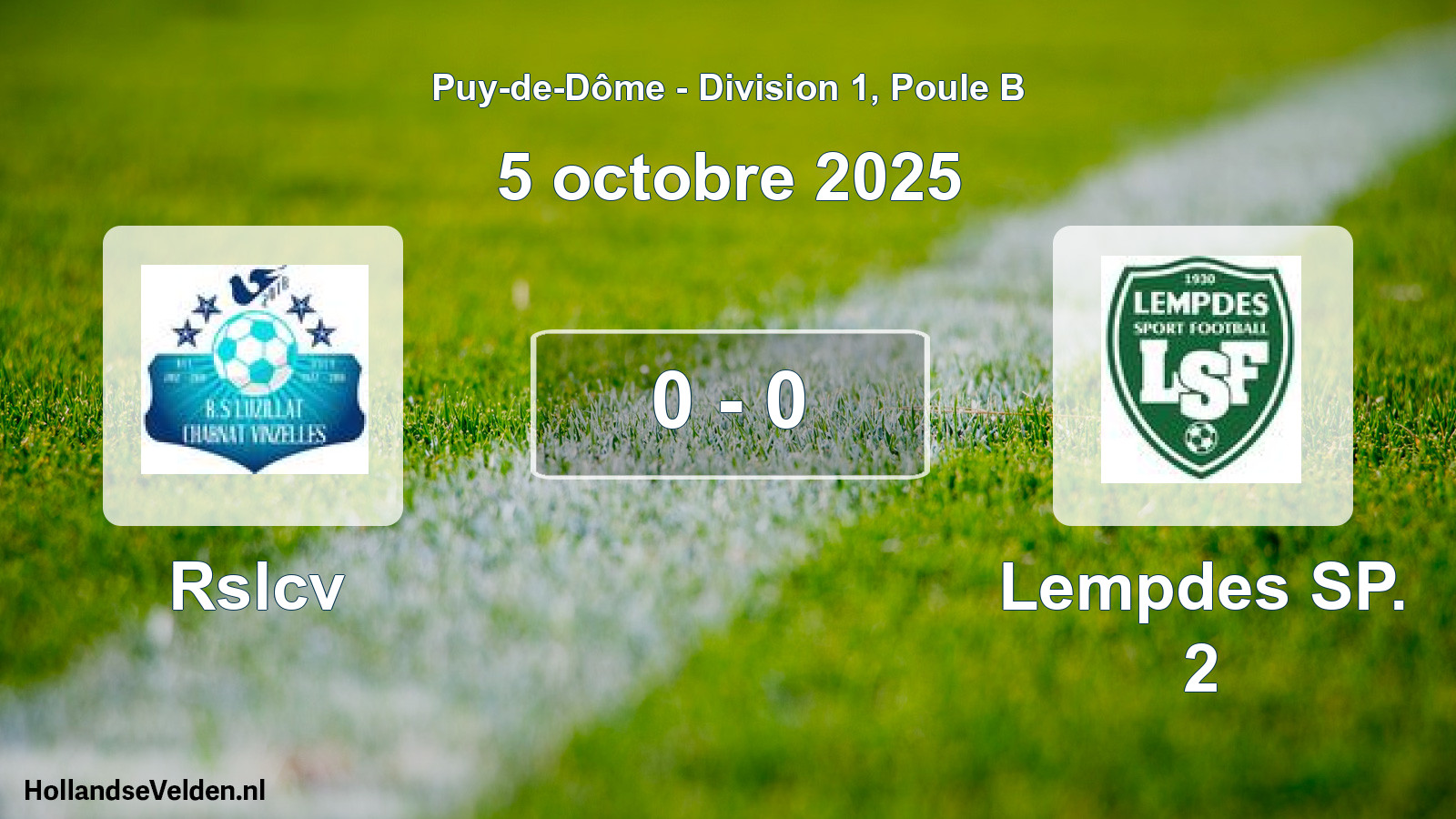 Gespeelde wedstrijd: Rslcv - Lempdes SP. 2 0 - 0 (5 oktober 2025)