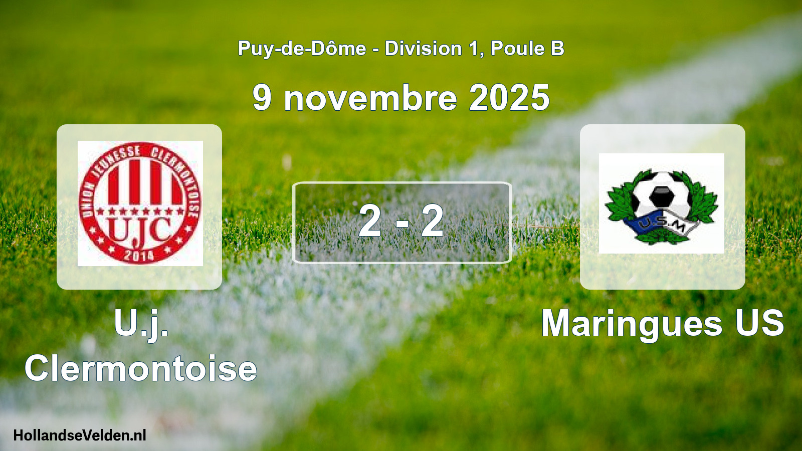 Gespeelde wedstrijd: U.j. Clermontoise - Maringues US 2 - 2 (9 november 2025)