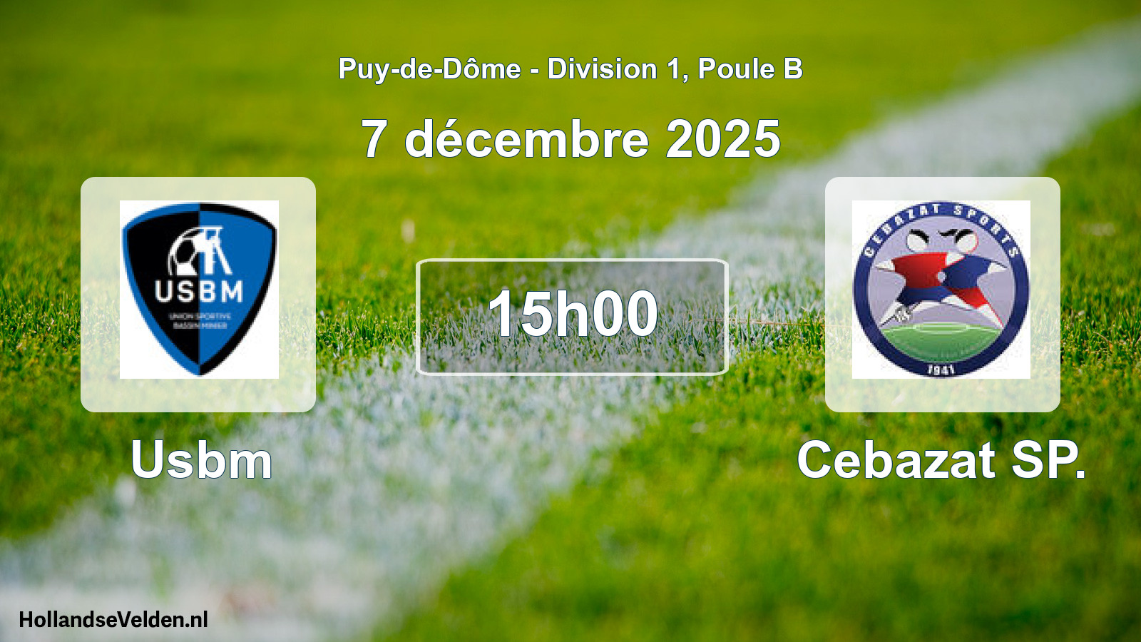 Match programmé: Usbm - Cebazat SP. (7 décembre 2025)