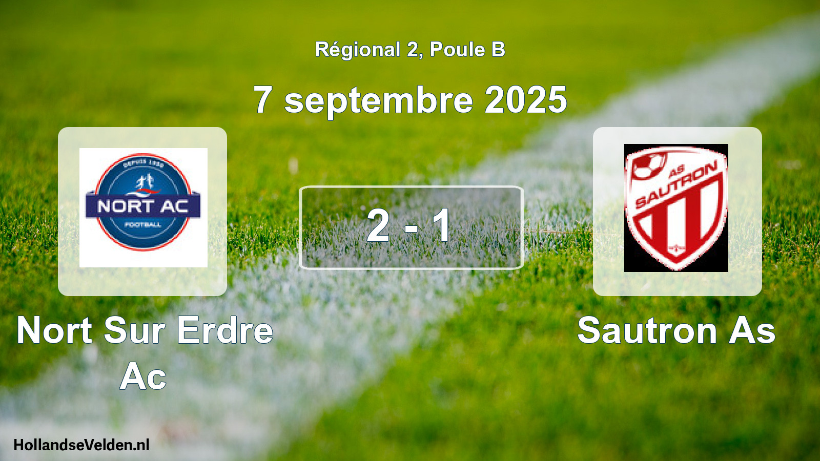 Gespeelde wedstrijd: Nort Sur Erdre Ac - Sautron As 2 - 1 (7 septembre 2025)