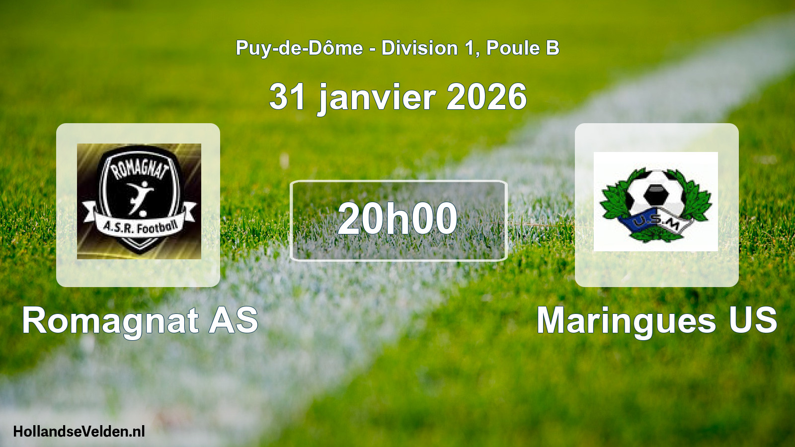 Match programmé: Romagnat AS - Maringues US (31 janvier 2026)