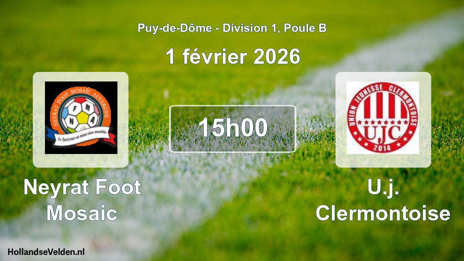 Geplande wedstrijd: Neyrat Foot Mosaic - U.j. Clermontoise (1 februari 2026)