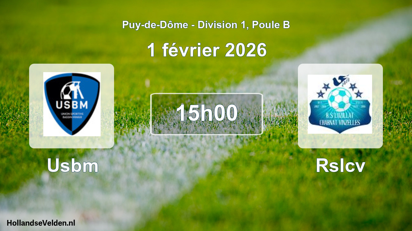 Geplande wedstrijd: Usbm - Rslcv (1 februari 2026)