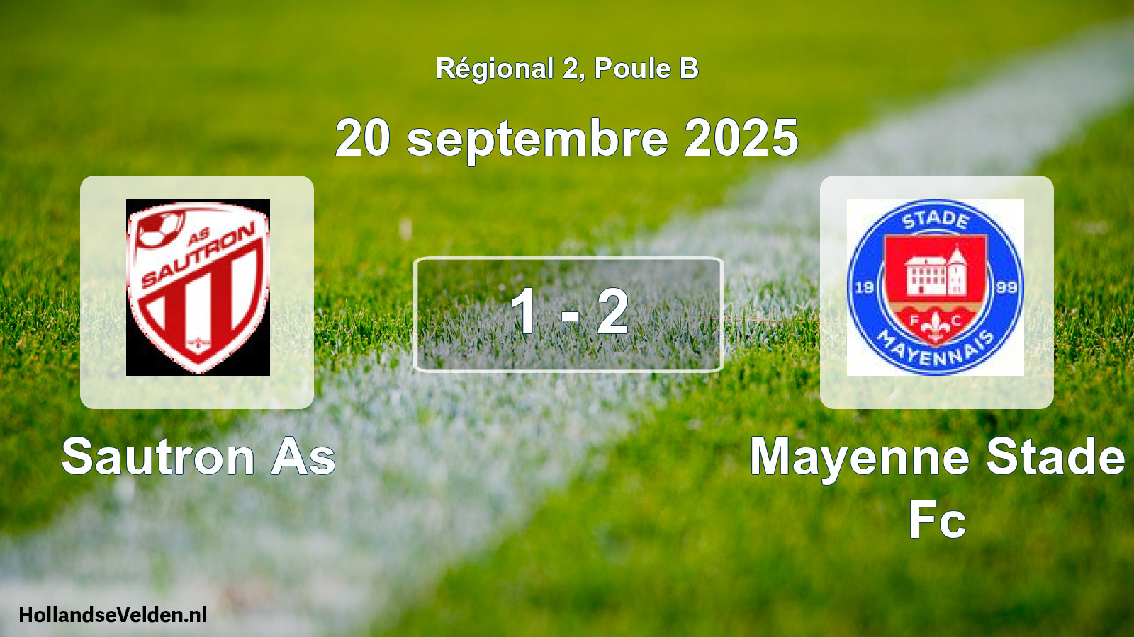 Gespeelde wedstrijd: Sautron As - Mayenne Stade Fc 1 - 2 (20 septembre 2025)