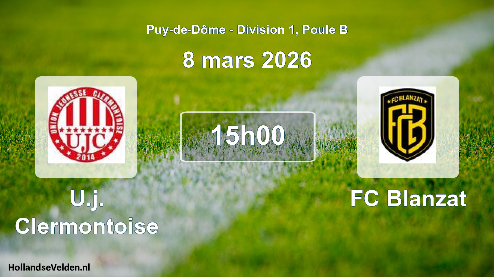 Geplande wedstrijd: U.j. Clermontoise - FC Blanzat (8 maart 2026)