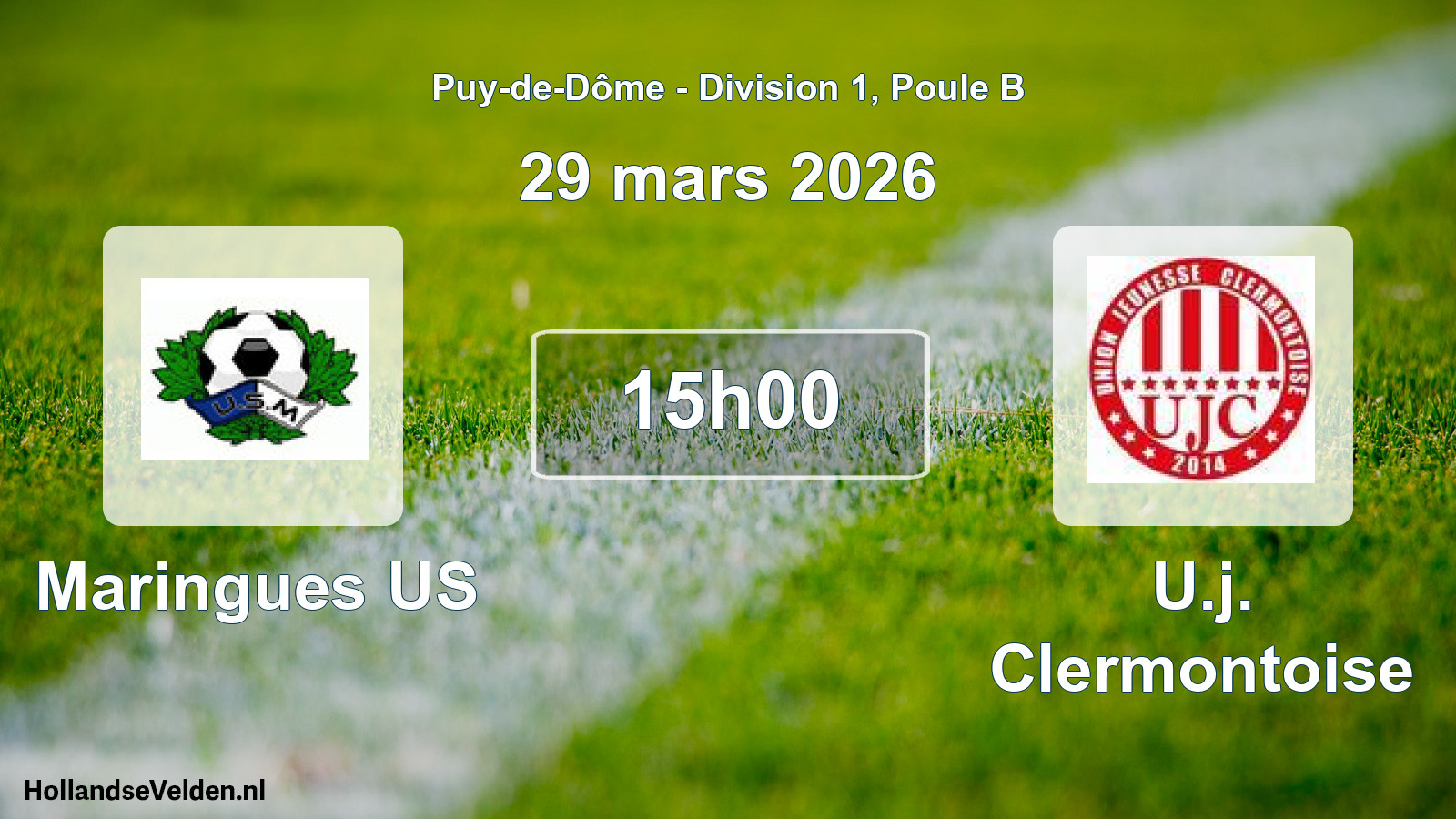 Geplande wedstrijd: Maringues US - U.j. Clermontoise (29 maart 2026)