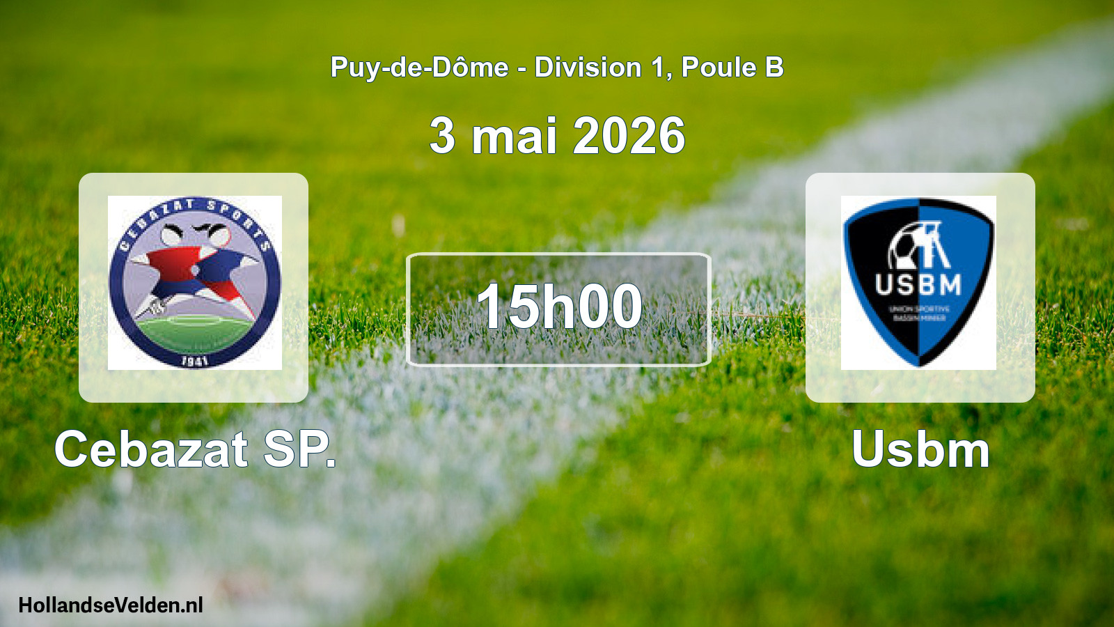 Match programmé: Cebazat SP. - Usbm (3 mai 2026)