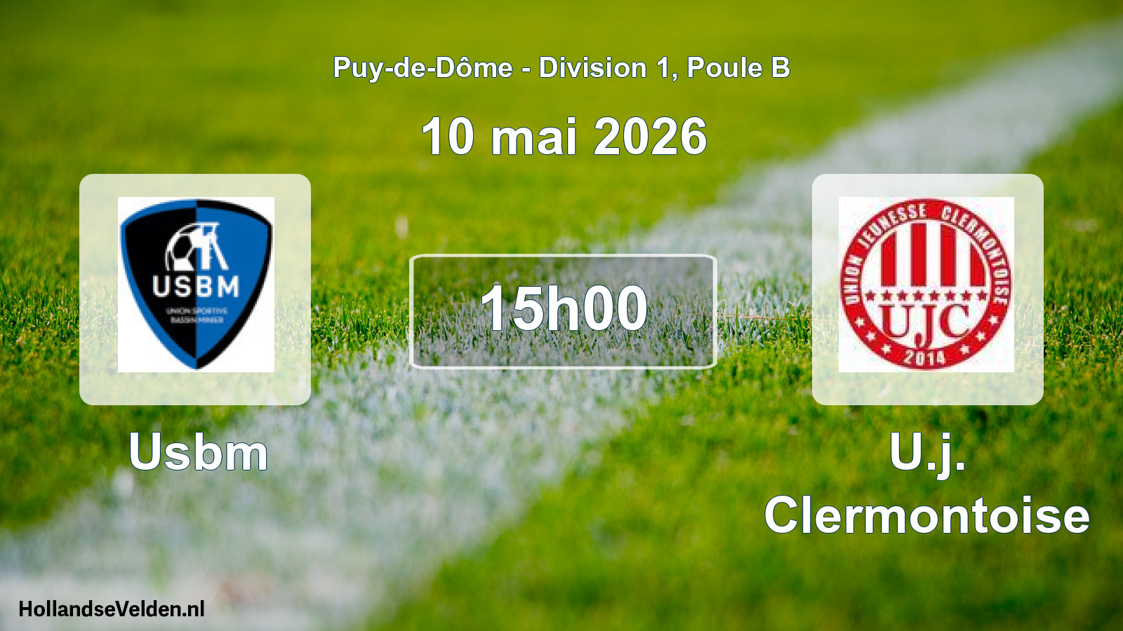Geplande wedstrijd: Usbm - U.j. Clermontoise (10 mei 2026)
