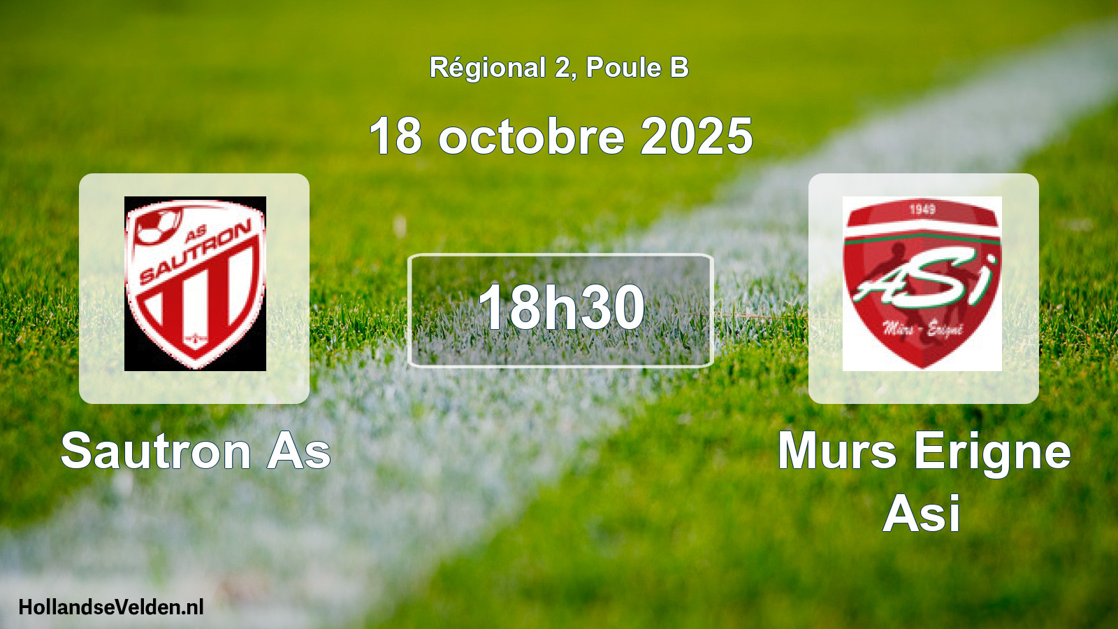 Scheduled Match: Sautron As - Murs Erigne Asi (18 October 2025)