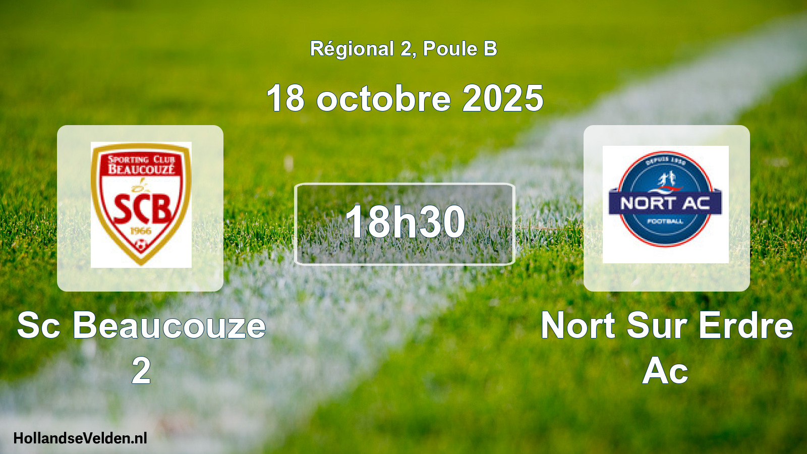 Scheduled Match: Sc Beaucouze 2 - Nort Sur Erdre Ac (18 October 2025)