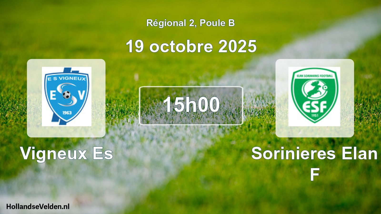Scheduled Match: Vigneux Es - Sorinieres Elan F (19 October 2025)