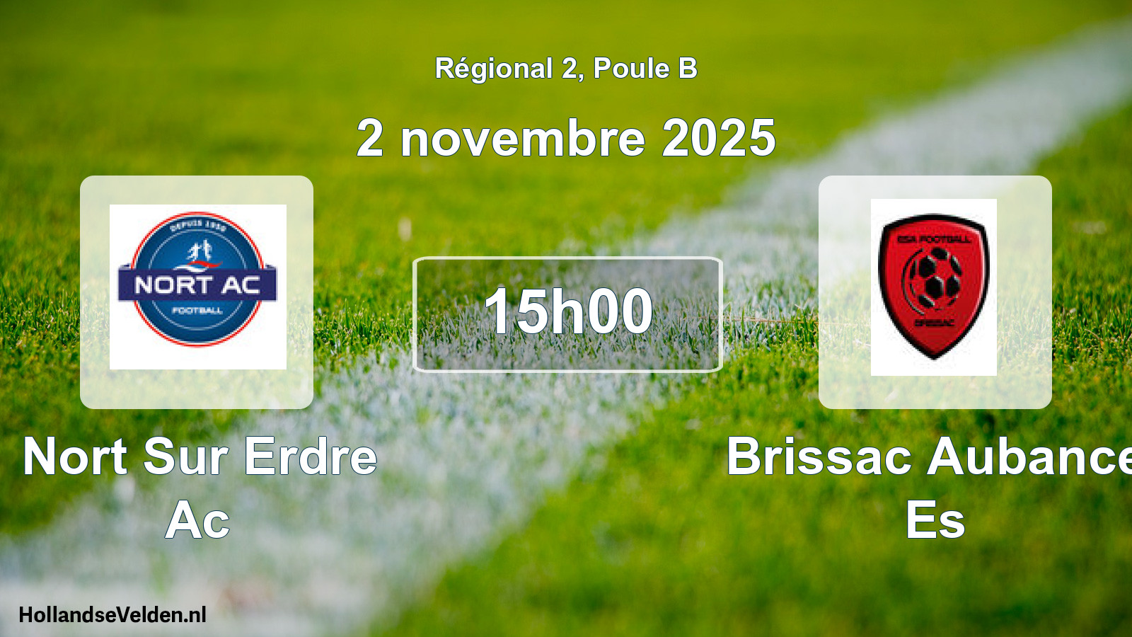Scheduled Match: Nort Sur Erdre Ac - Brissac Aubance Es (2 November 2025)