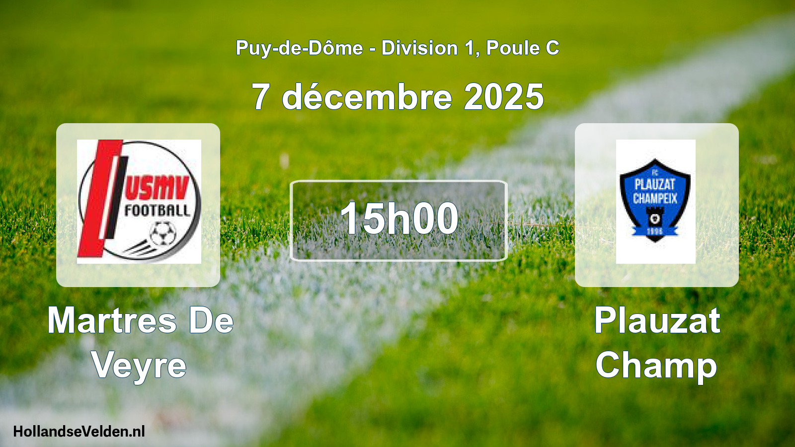 Geplande wedstrijd: Martres De Veyre - Plauzat Champ (7 december 2025)