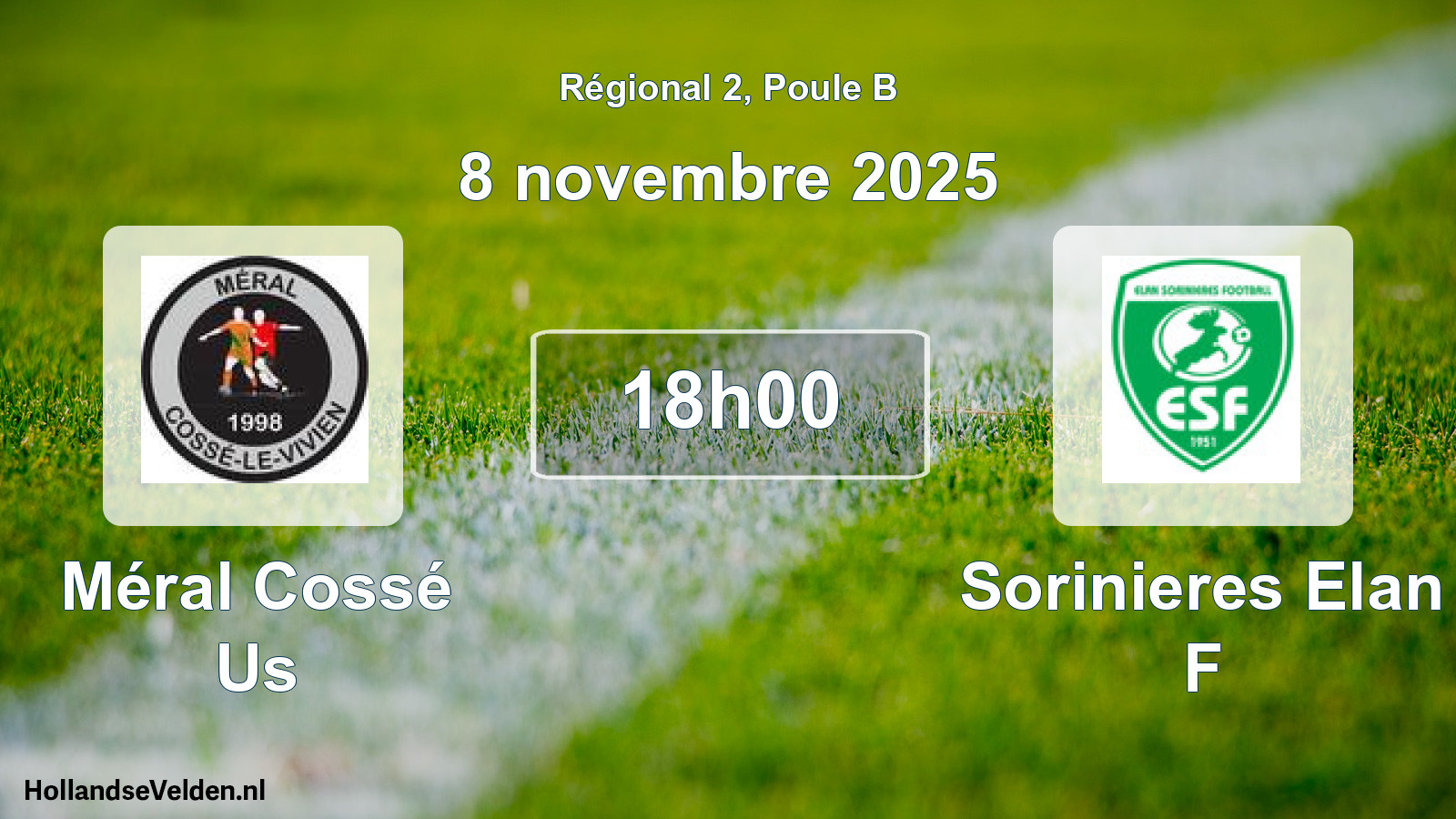 Scheduled Match: Méral Cossé Us - Sorinieres Elan F (8 November 2025)