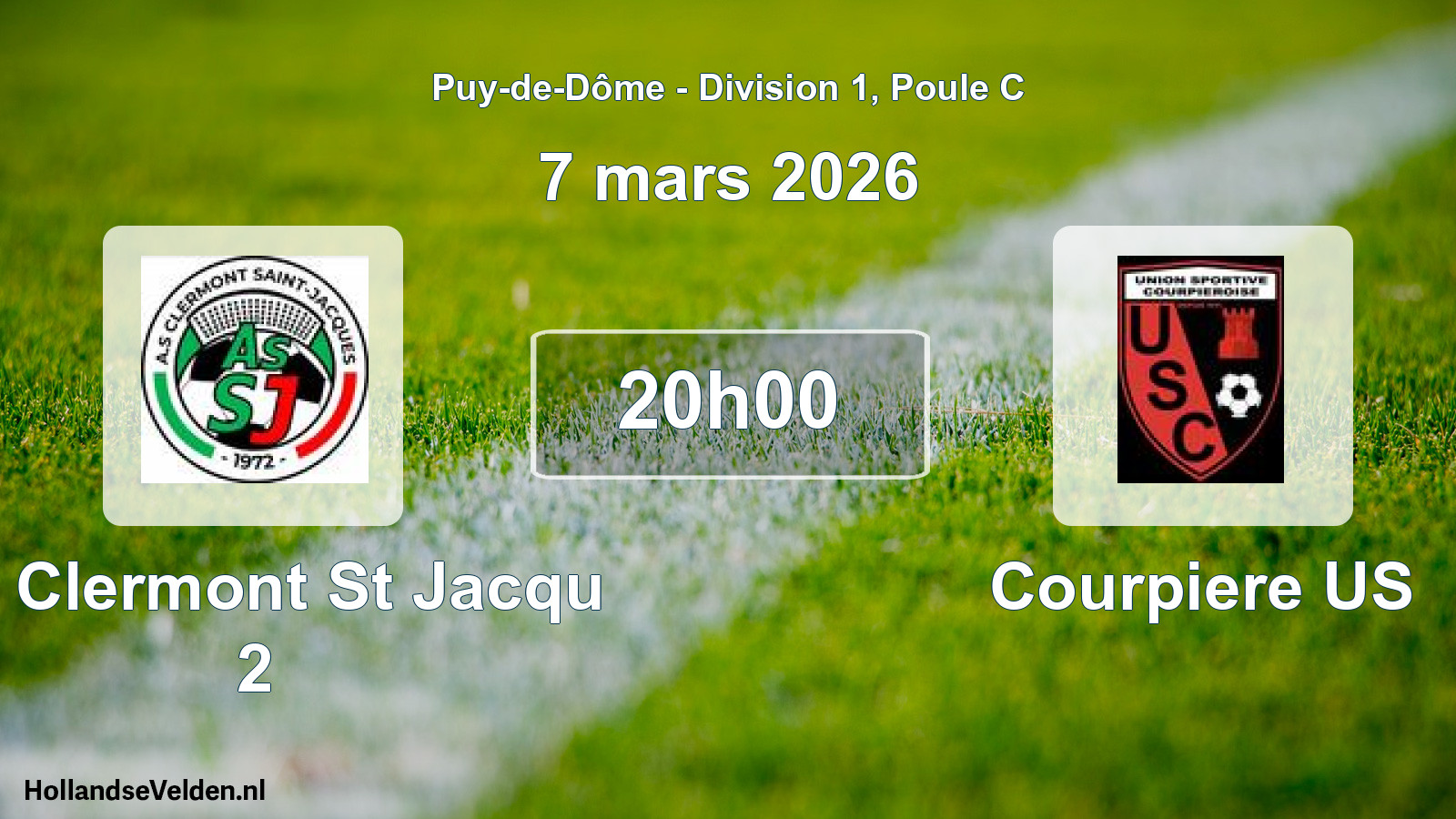 Geplande wedstrijd: AS Clermont St Jacqu 2 - Courpiere US (7 maart 2026)