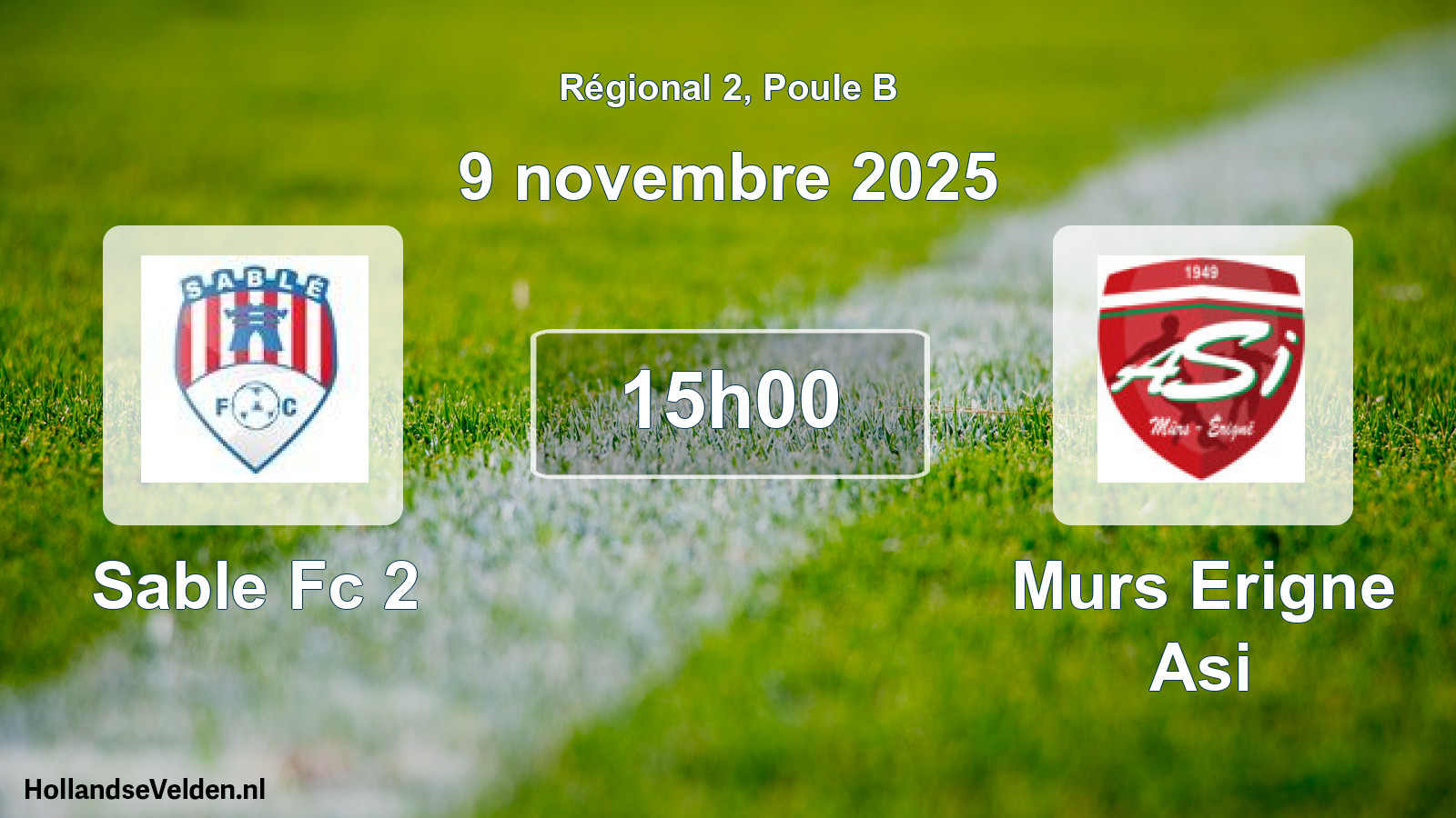 Geplande wedstrijd: Sable Fc 2 - Murs Erigne Asi (9 november 2025)