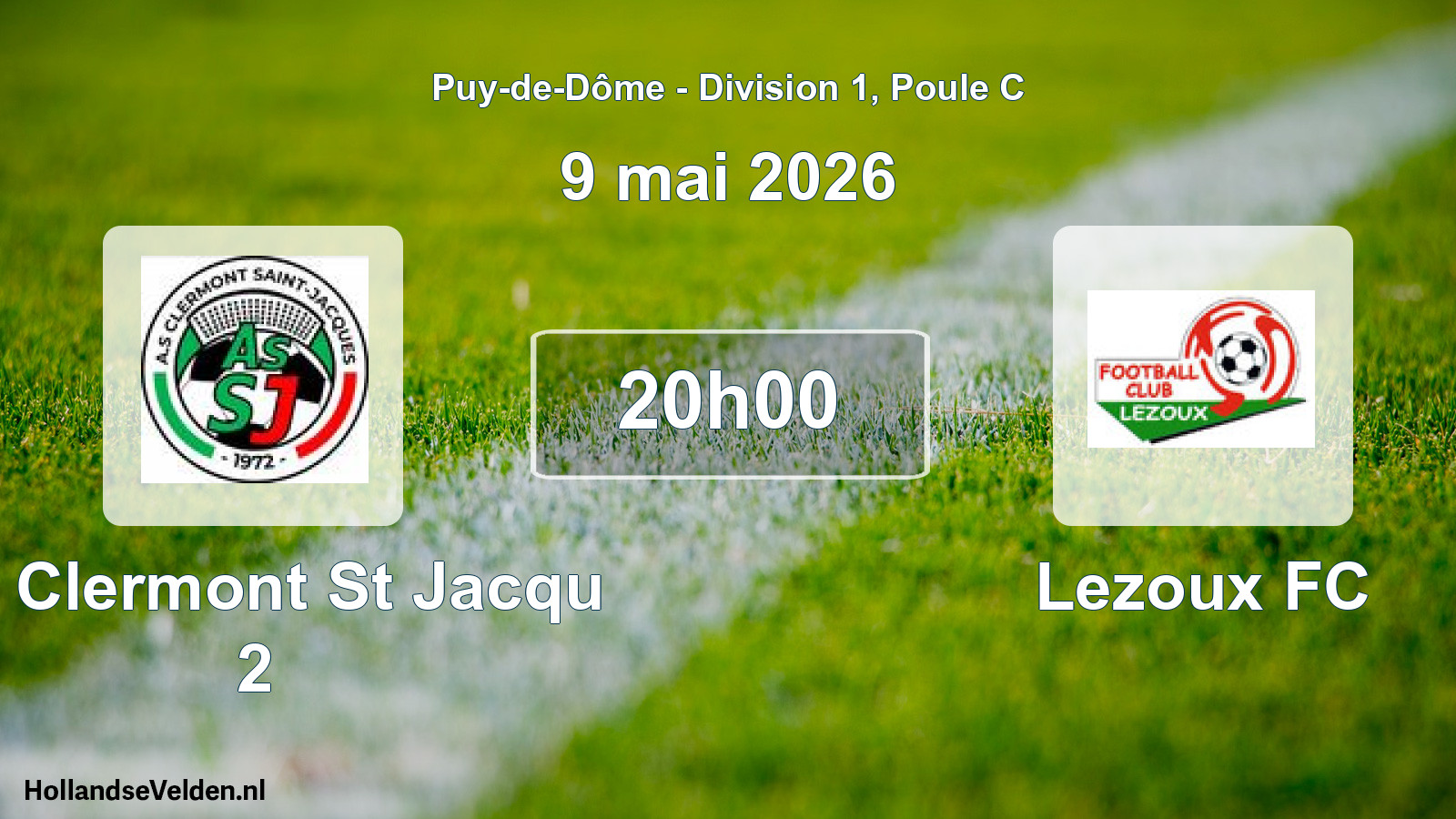 Geplande wedstrijd: AS Clermont St Jacqu 2 - Lezoux FC (9 mei 2026)