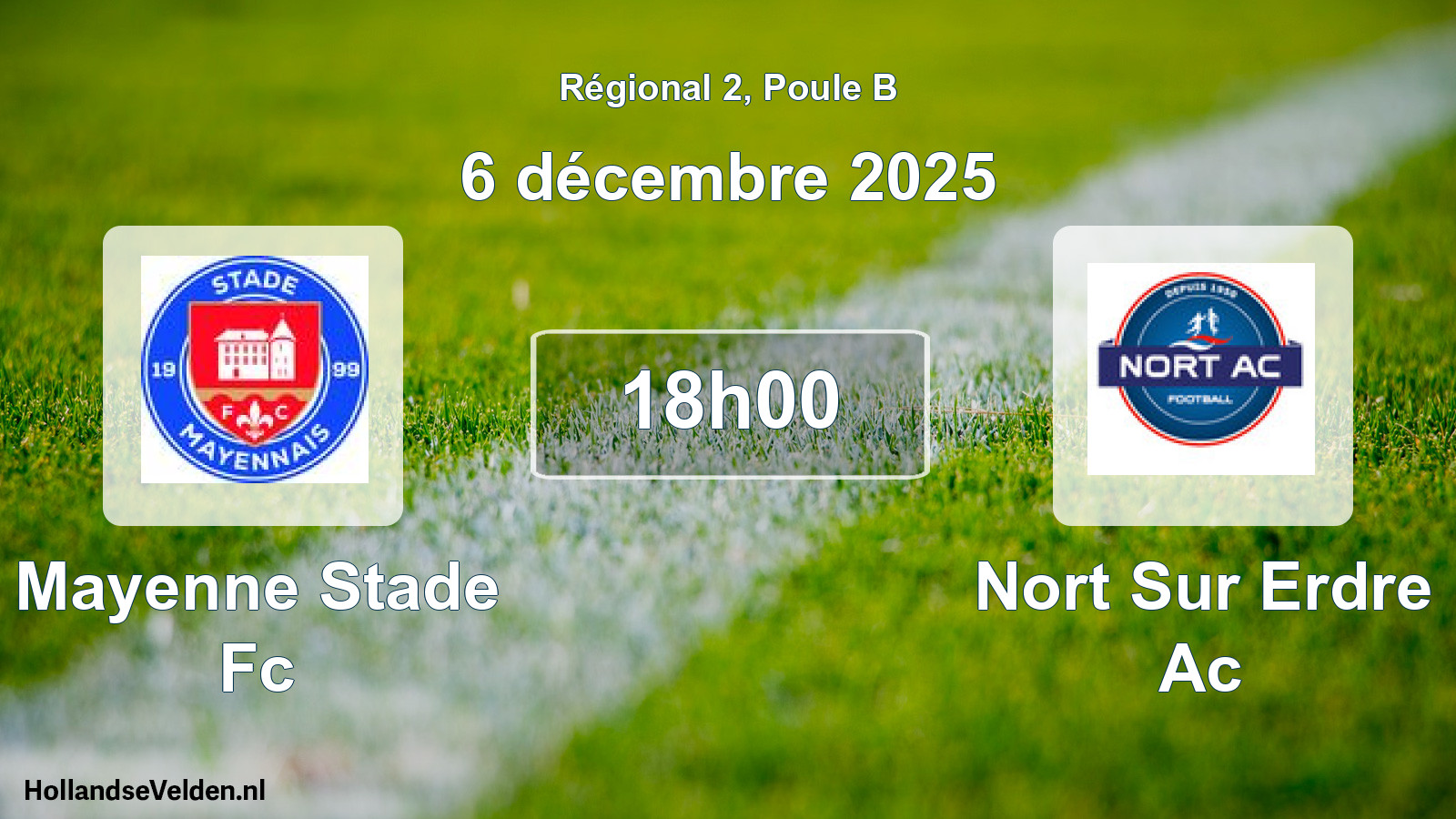 Geplande wedstrijd: Mayenne Stade Fc - Nort Sur Erdre Ac (6 december 2025)