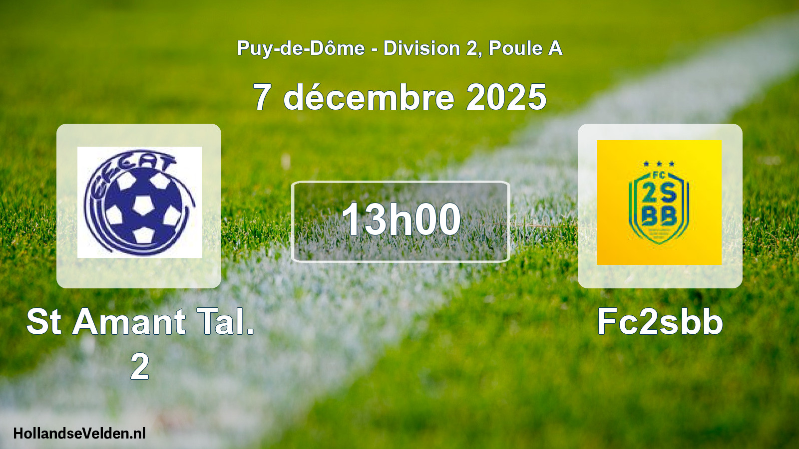 Geplande wedstrijd: St Amant Tal. 2 - Fc2sbb (7 december 2025)
