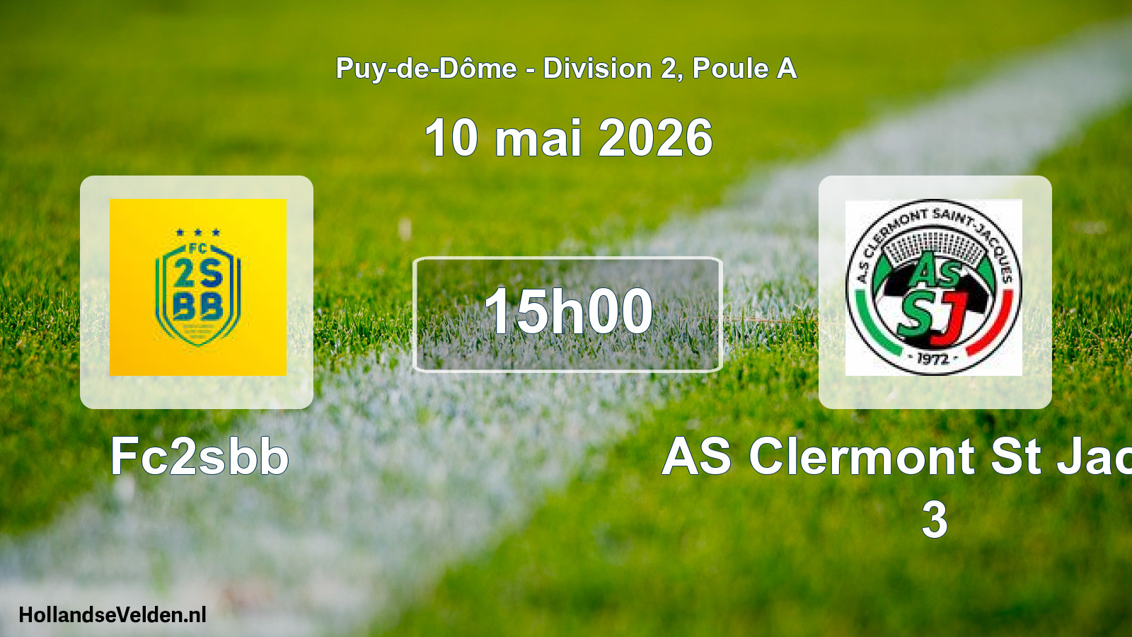 Match programmé: Fc2sbb - AS Clermont St Jacqu 3 (14 décembre 2025)