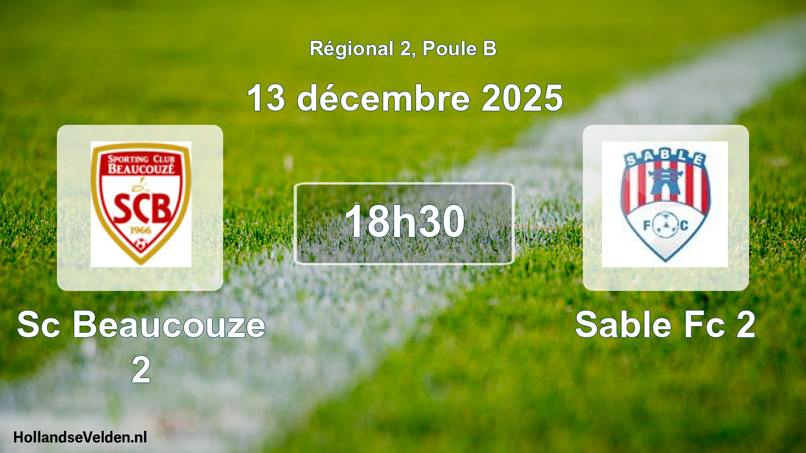 Geplande wedstrijd: Sc Beaucouze 2 - Sable Fc 2 (13 décembre 2025)