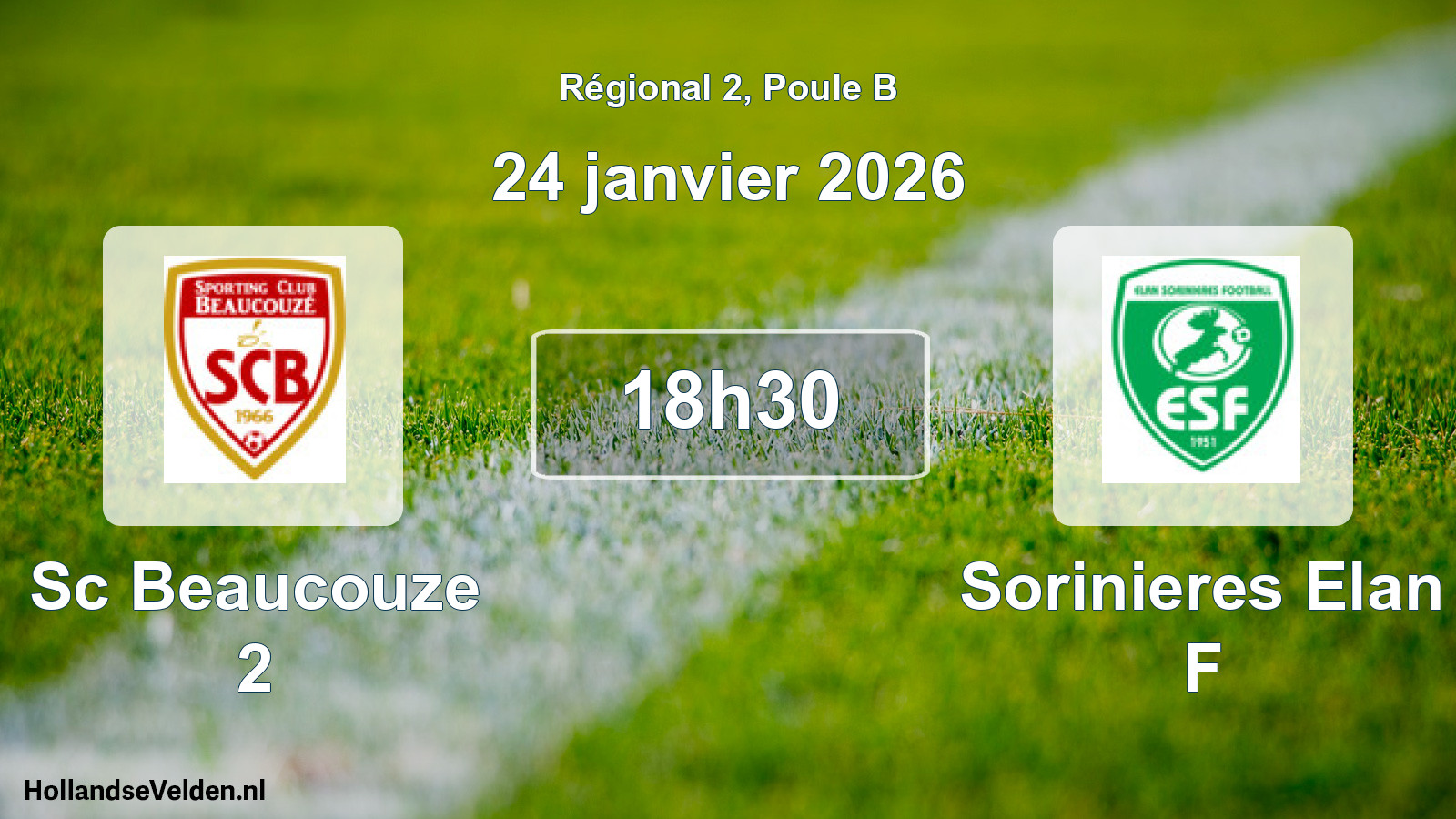 Scheduled Match: Sc Beaucouze 2 - Sorinieres Elan F (24 January 2026)