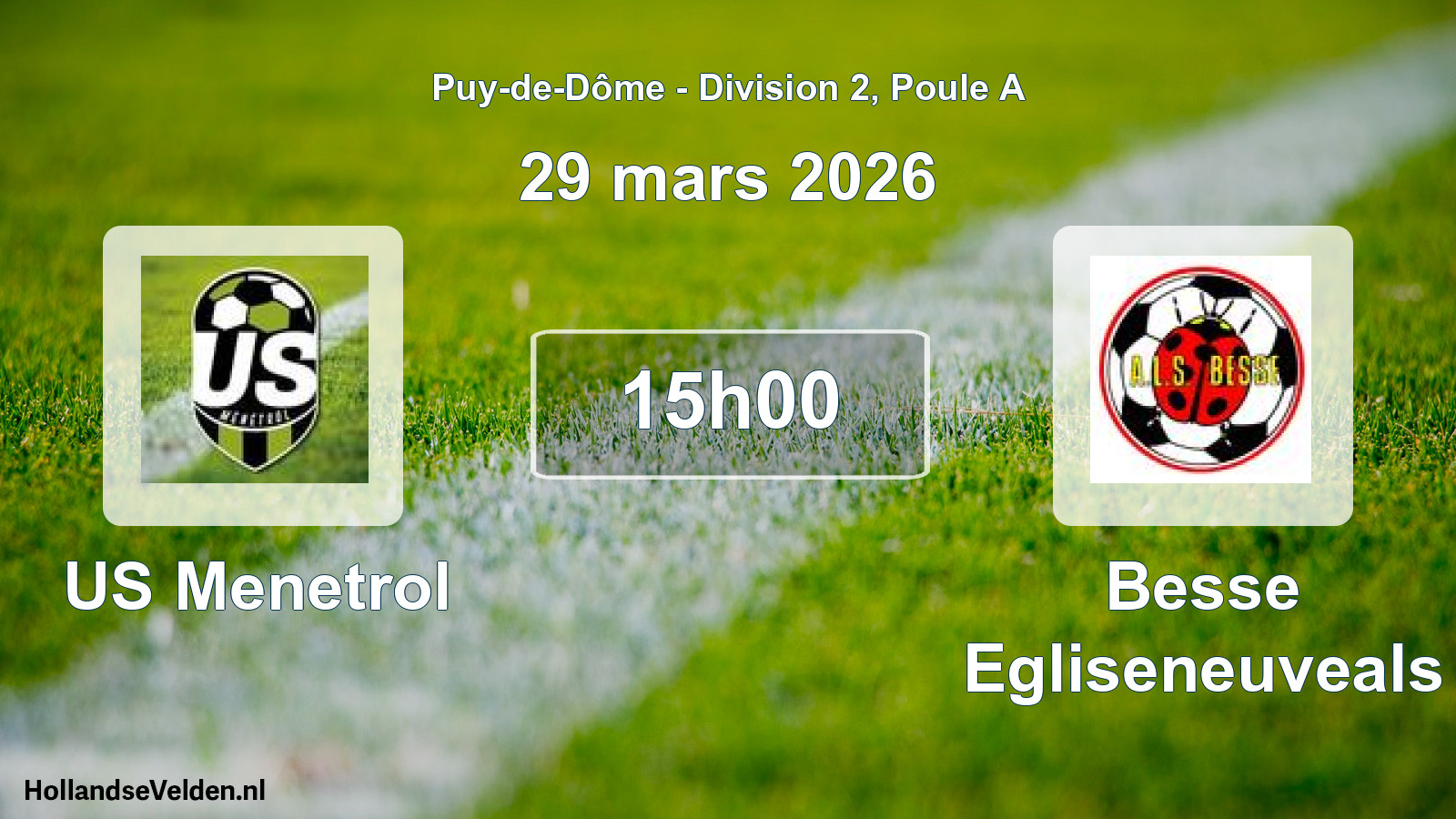 Match programmé: US Menetrol - Besse Egliseneuveals (29 mars 2026)