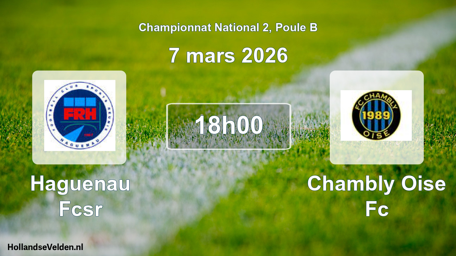 Geplande wedstrijd: Haguenau Fcsr - Chambly Oise Fc (7 mars 2026)