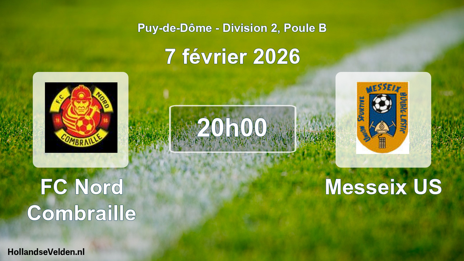 Match programmé: FC Nord Combraille - Messeix US (7 février 2026)